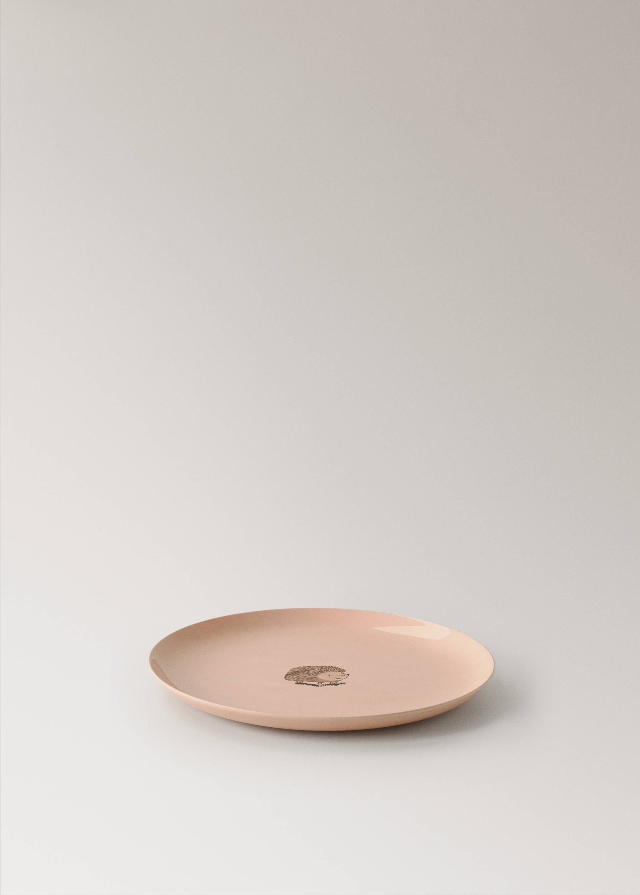 Stoneware dessert plate with plain design - Article without model