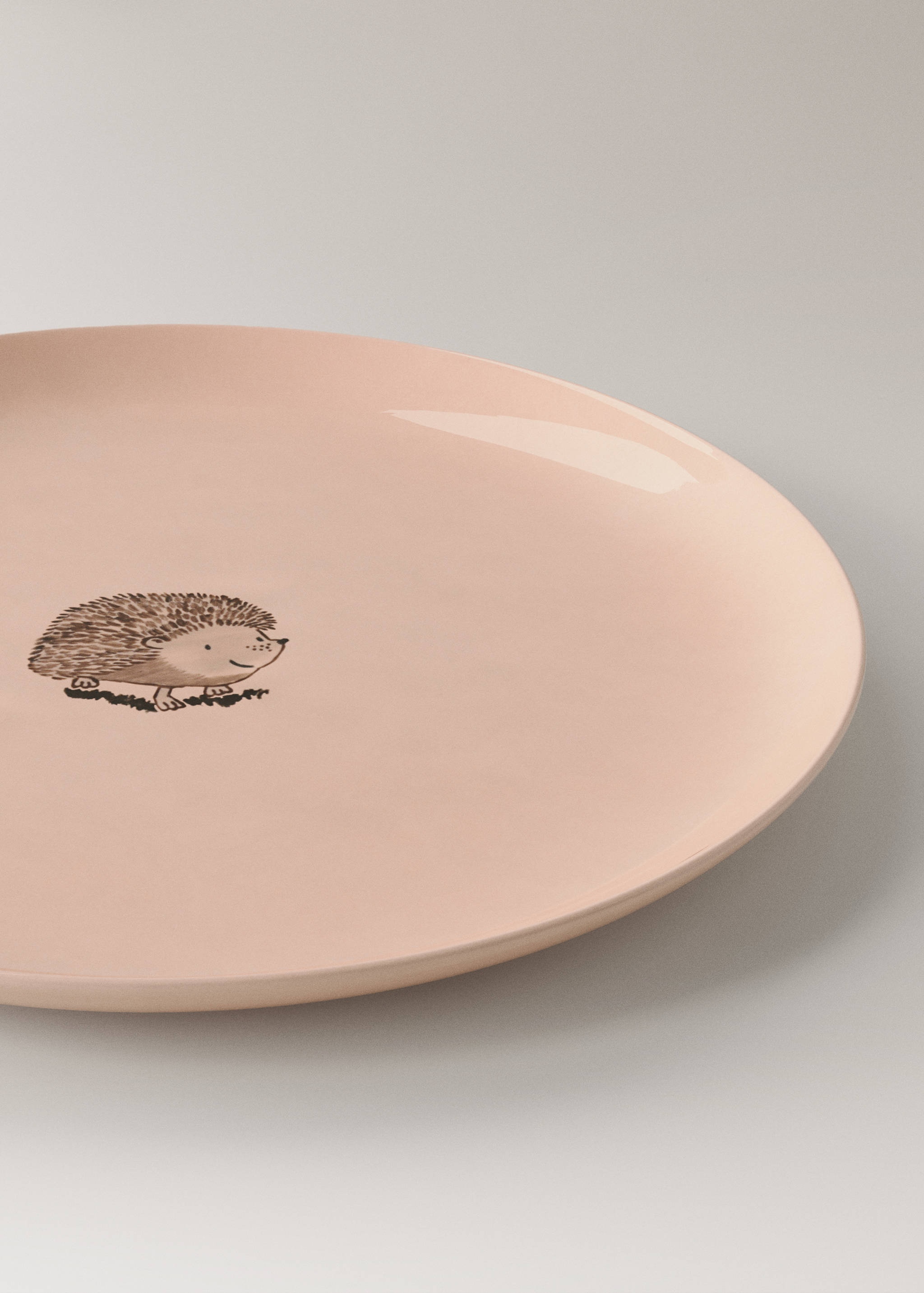 Stoneware dessert plate with plain design - Details of the article 1