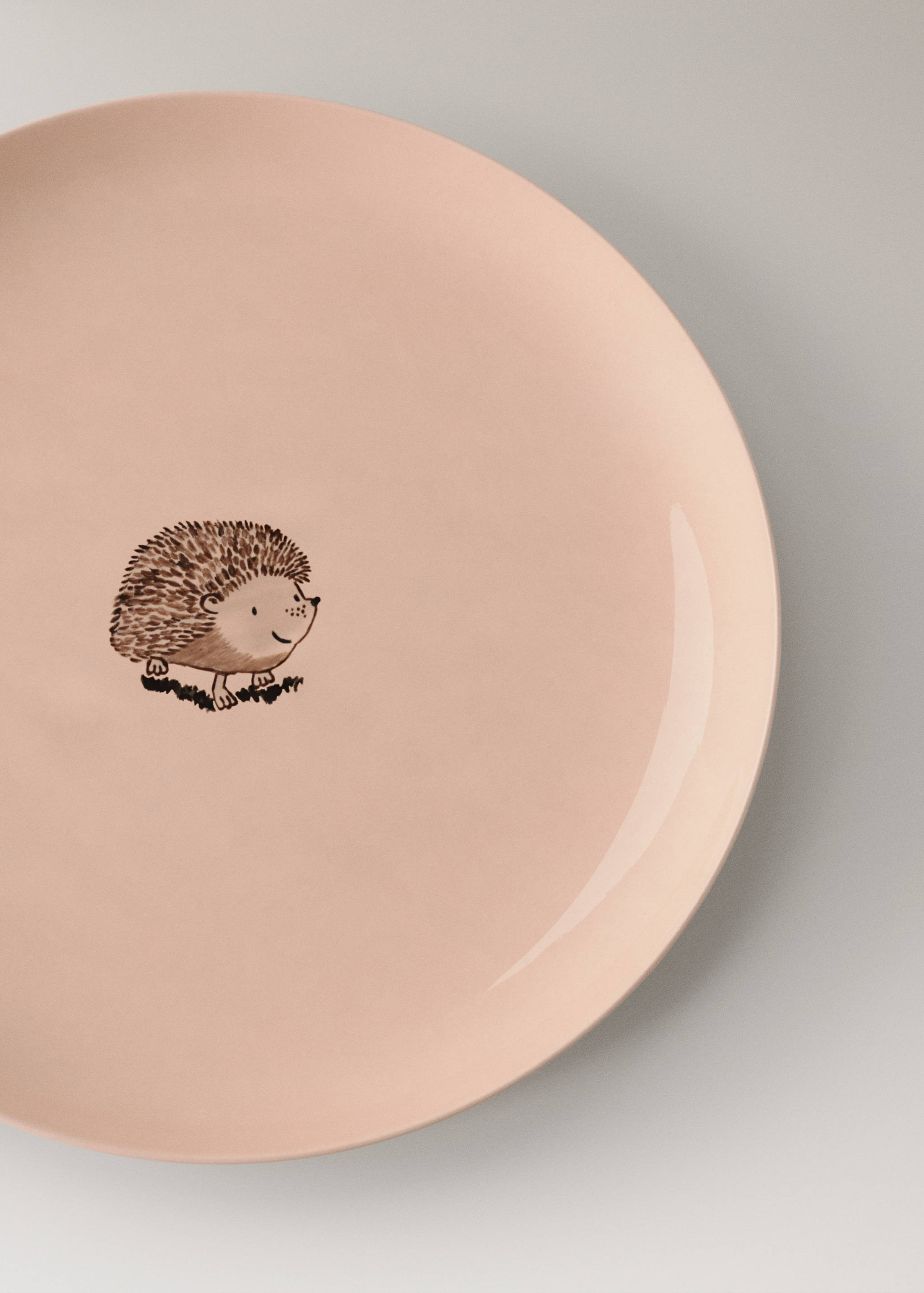 Stoneware dessert plate with plain design - Details of the article 2