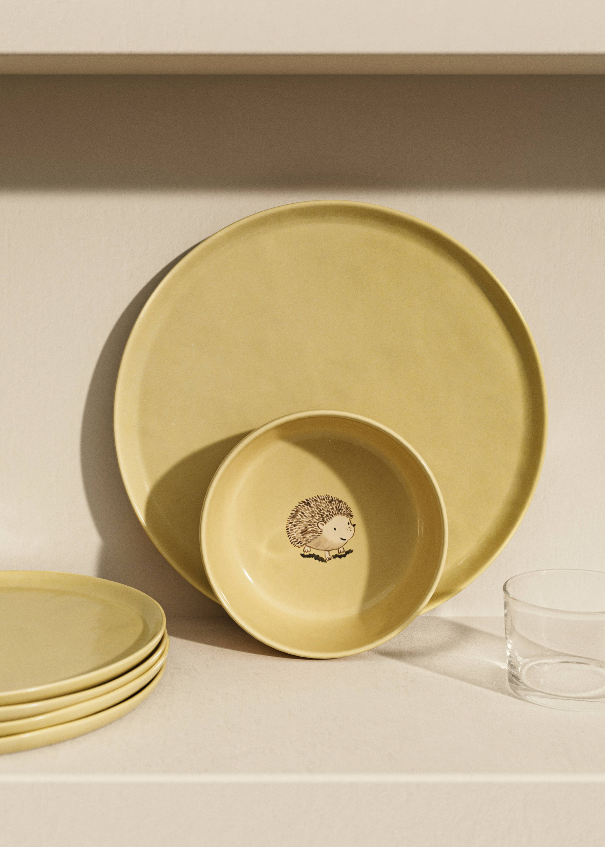 Middelgrote kom van effen steengoed - Overzichtstekening