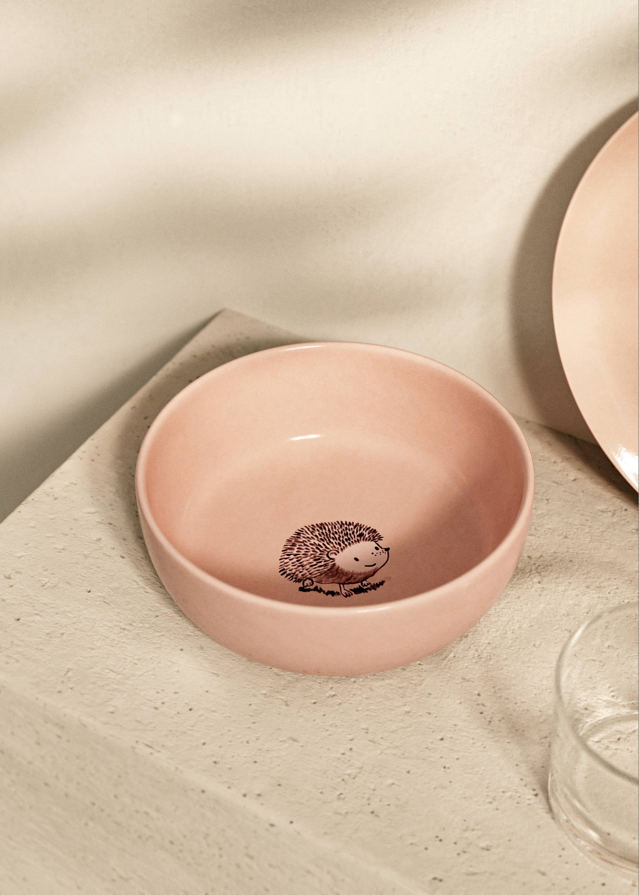 Middelgrote kom van effen steengoed - Overzichtstekening