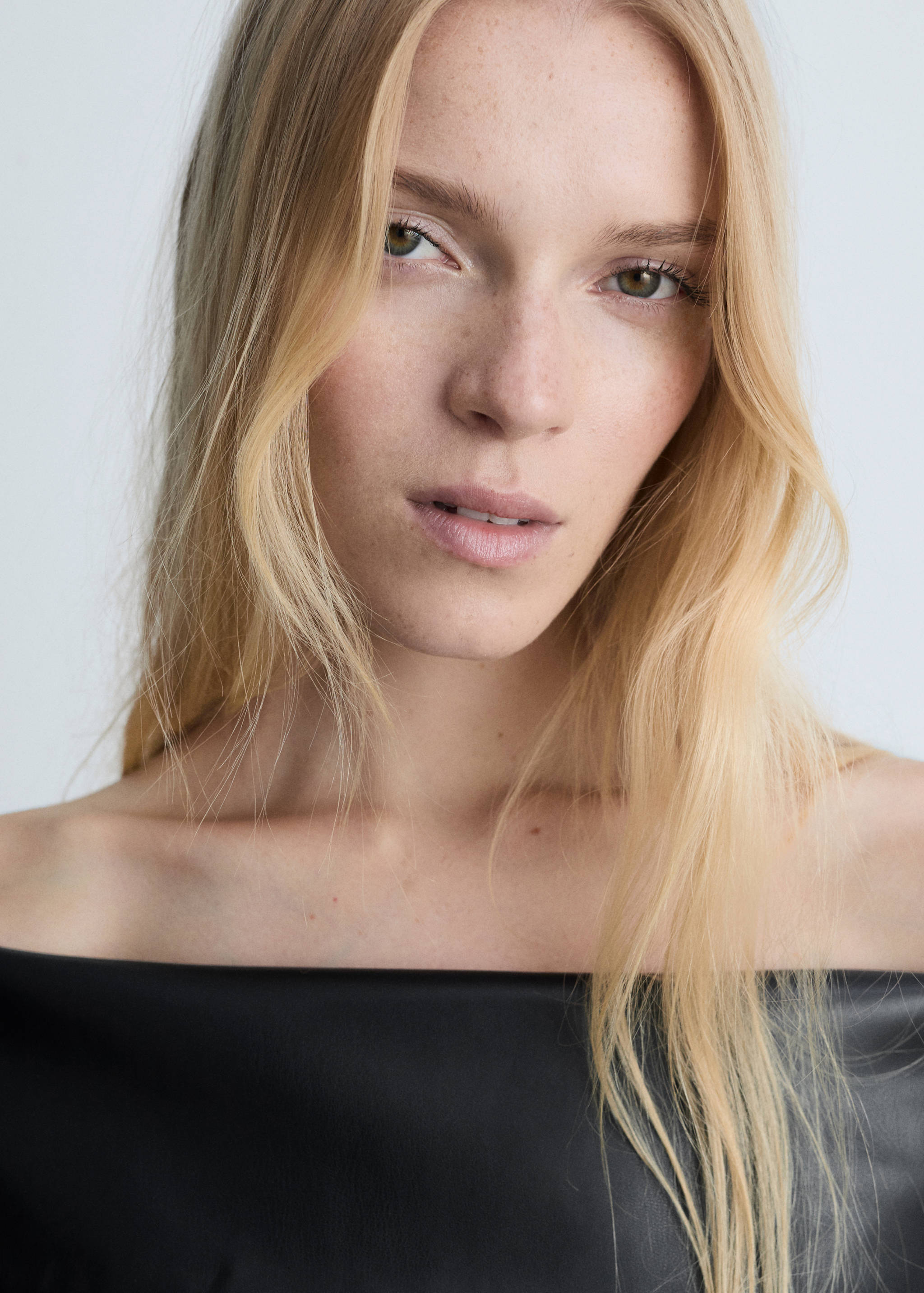 Váll nélküli bőrhatású top - A termék adatai 6