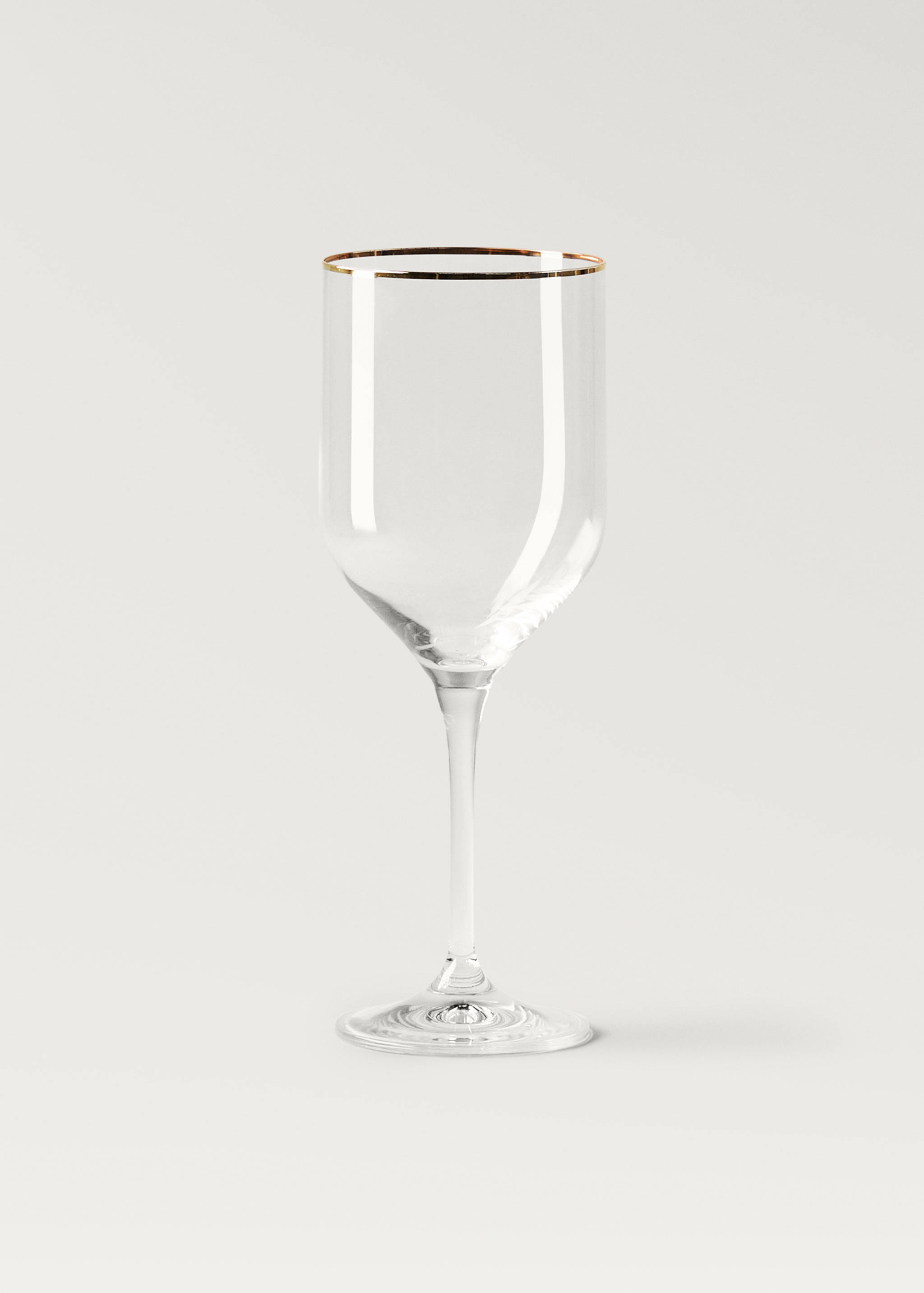 Verre en cristal détail doré - Article sans modèle