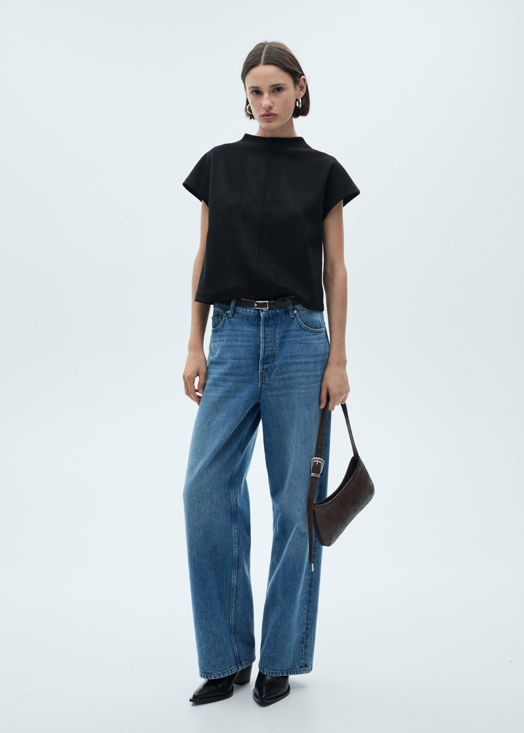 Faux-leather t-shirt - Details of the article 6