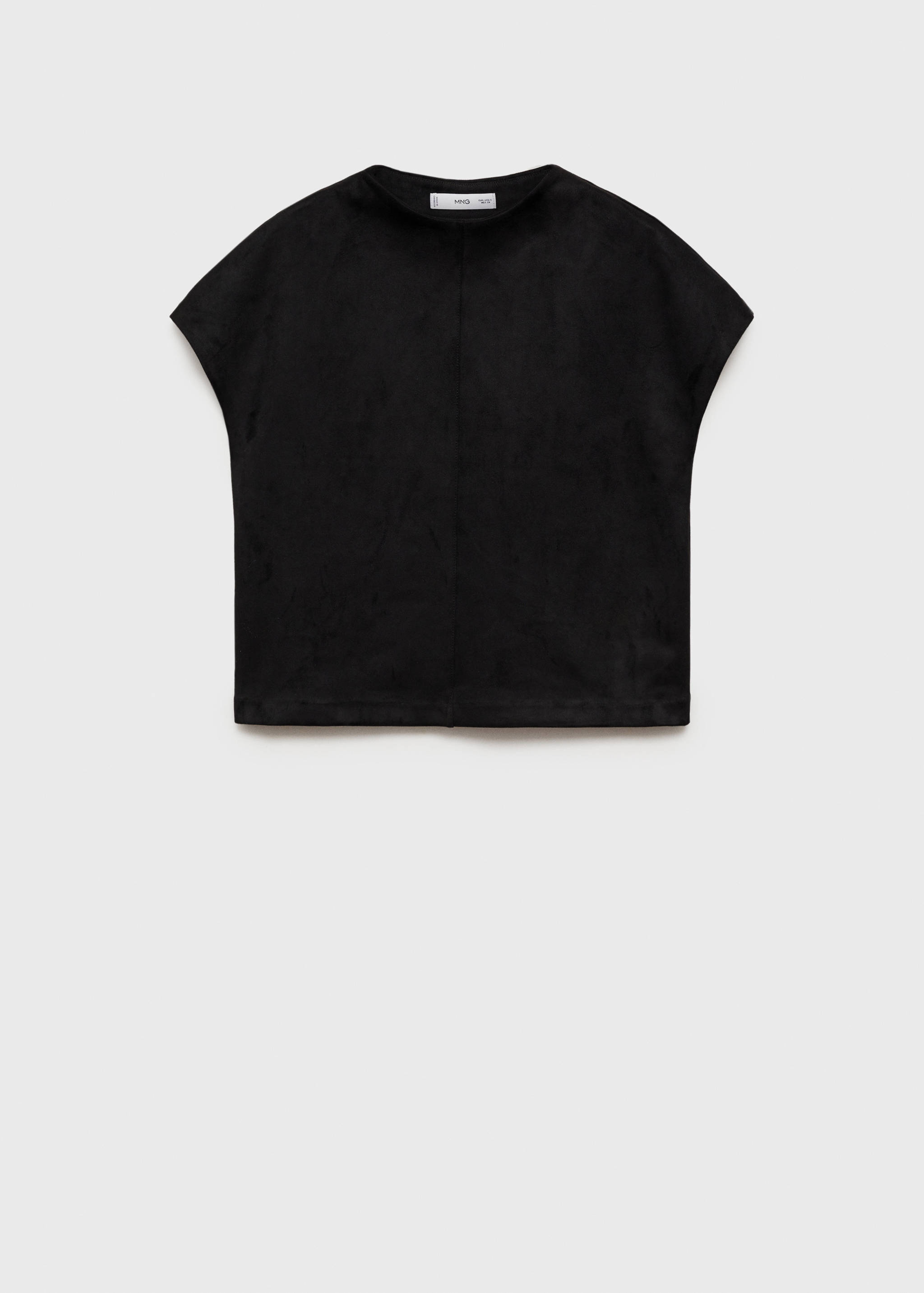 Faux-leather t-shirt - Article without model