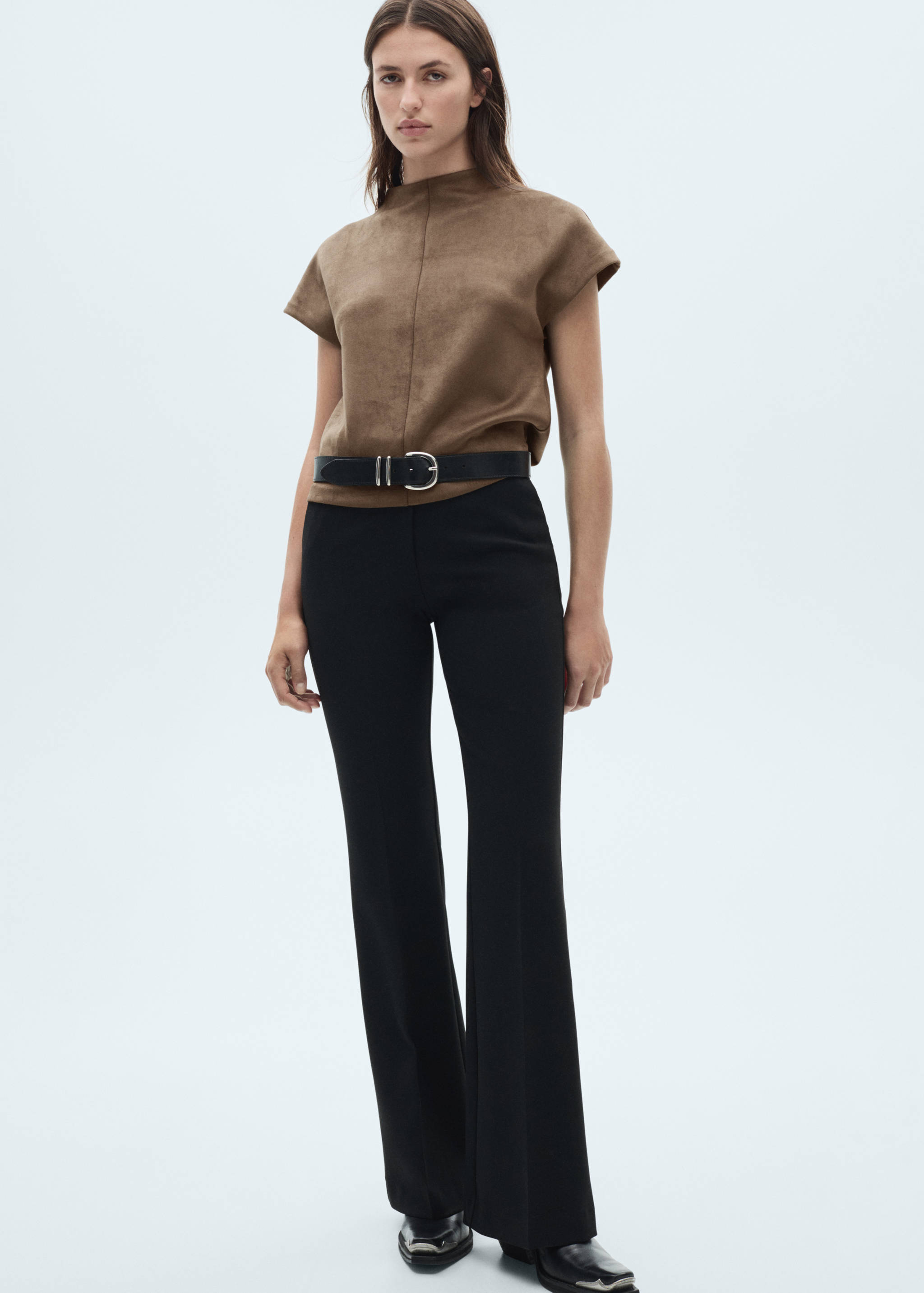 Faux-leather t-shirt - Details of the article 2