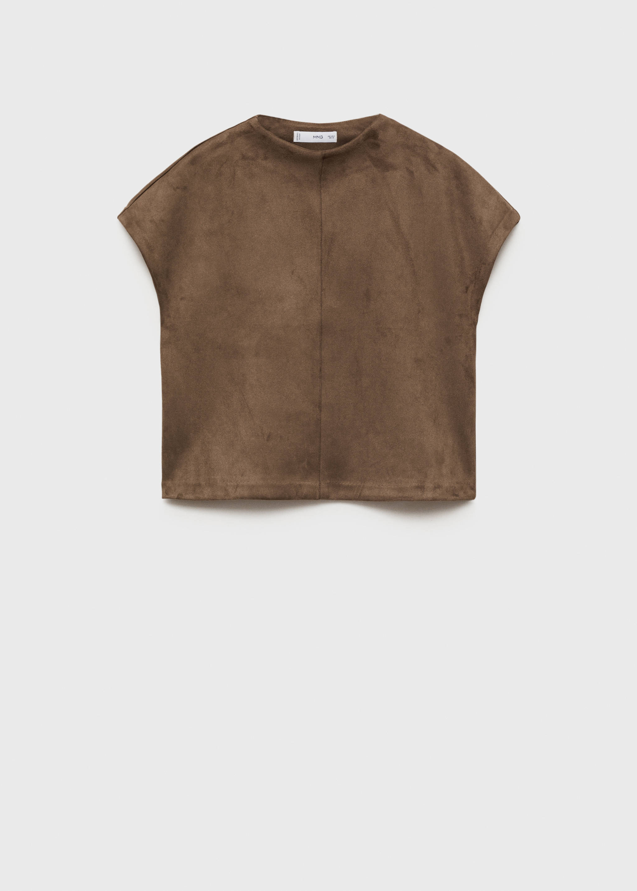 Faux-leather t-shirt - Article without model