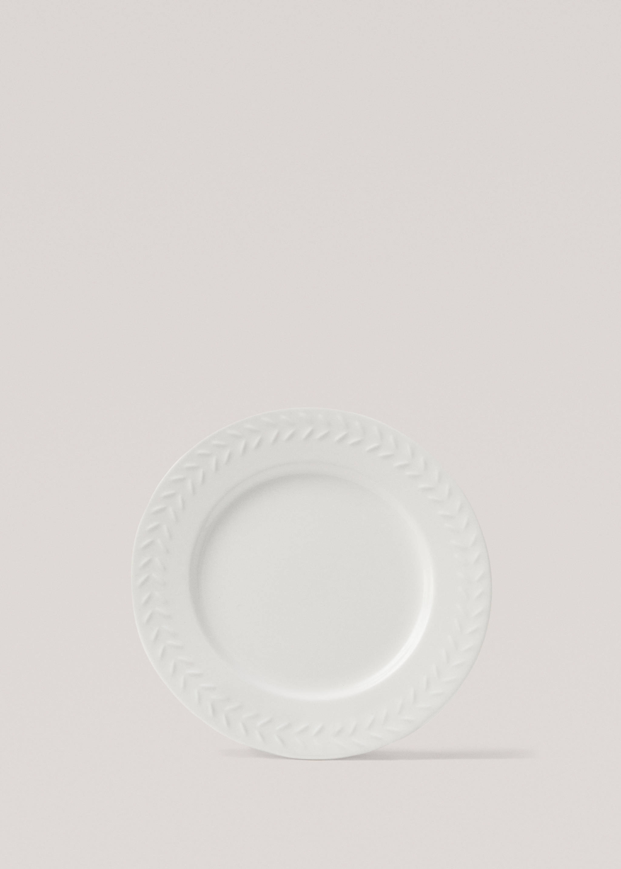 Dessertteller aus Steingut mit Ährenrelief - Artikel ohne Model