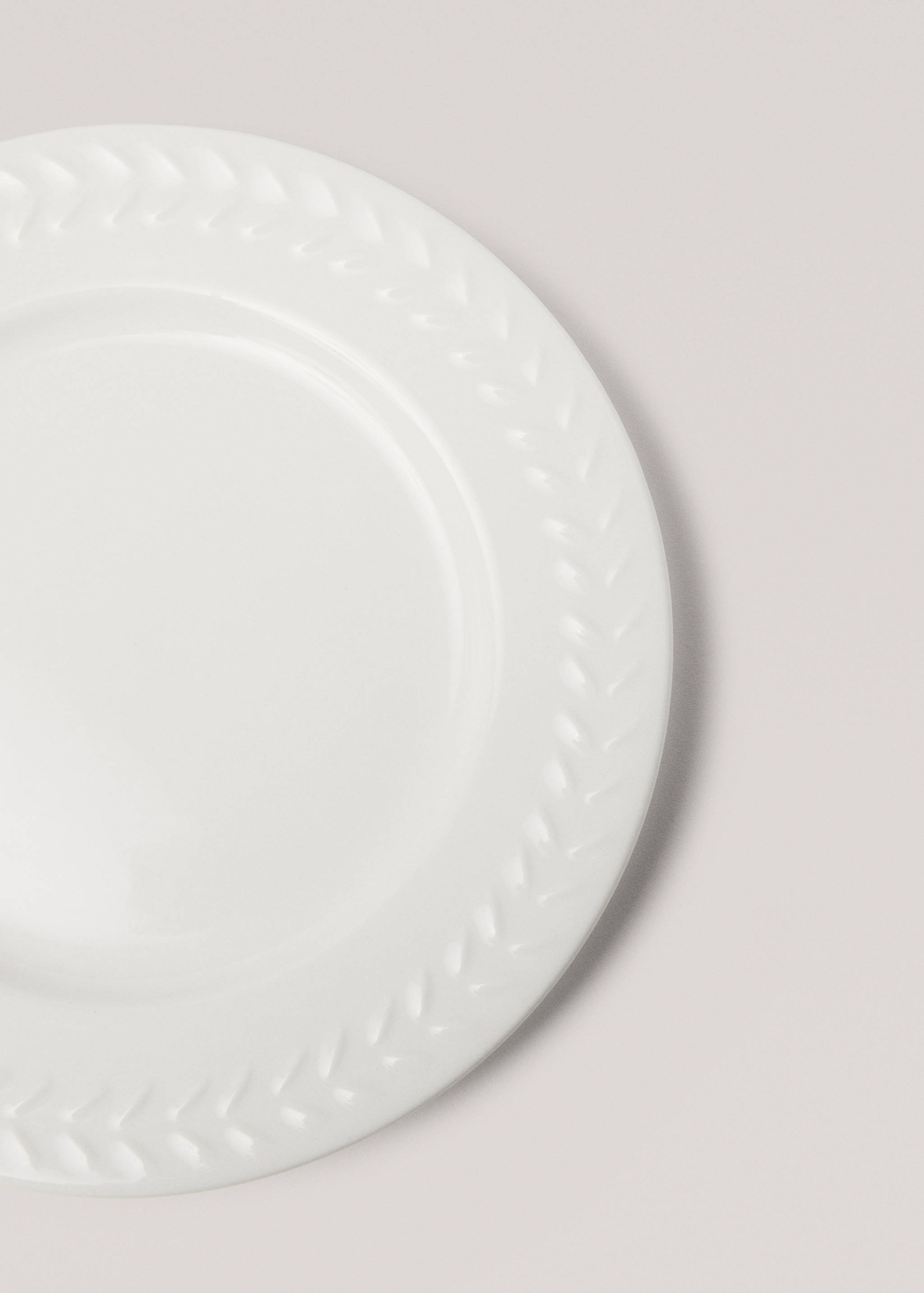 Dessertteller aus Steingut mit Ährenrelief - Detail des Artikels 2