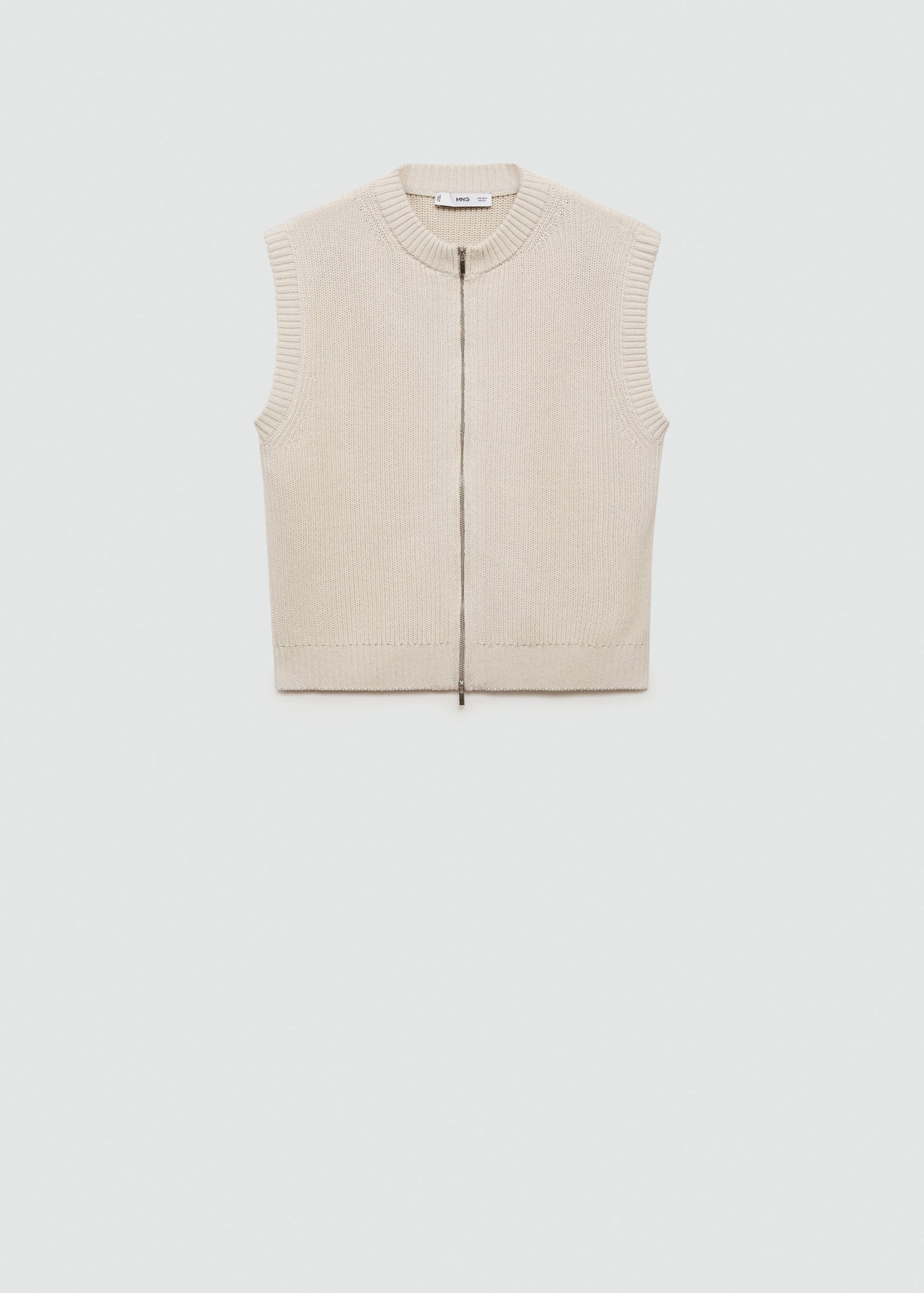 Knitted vest with zip - Article without model