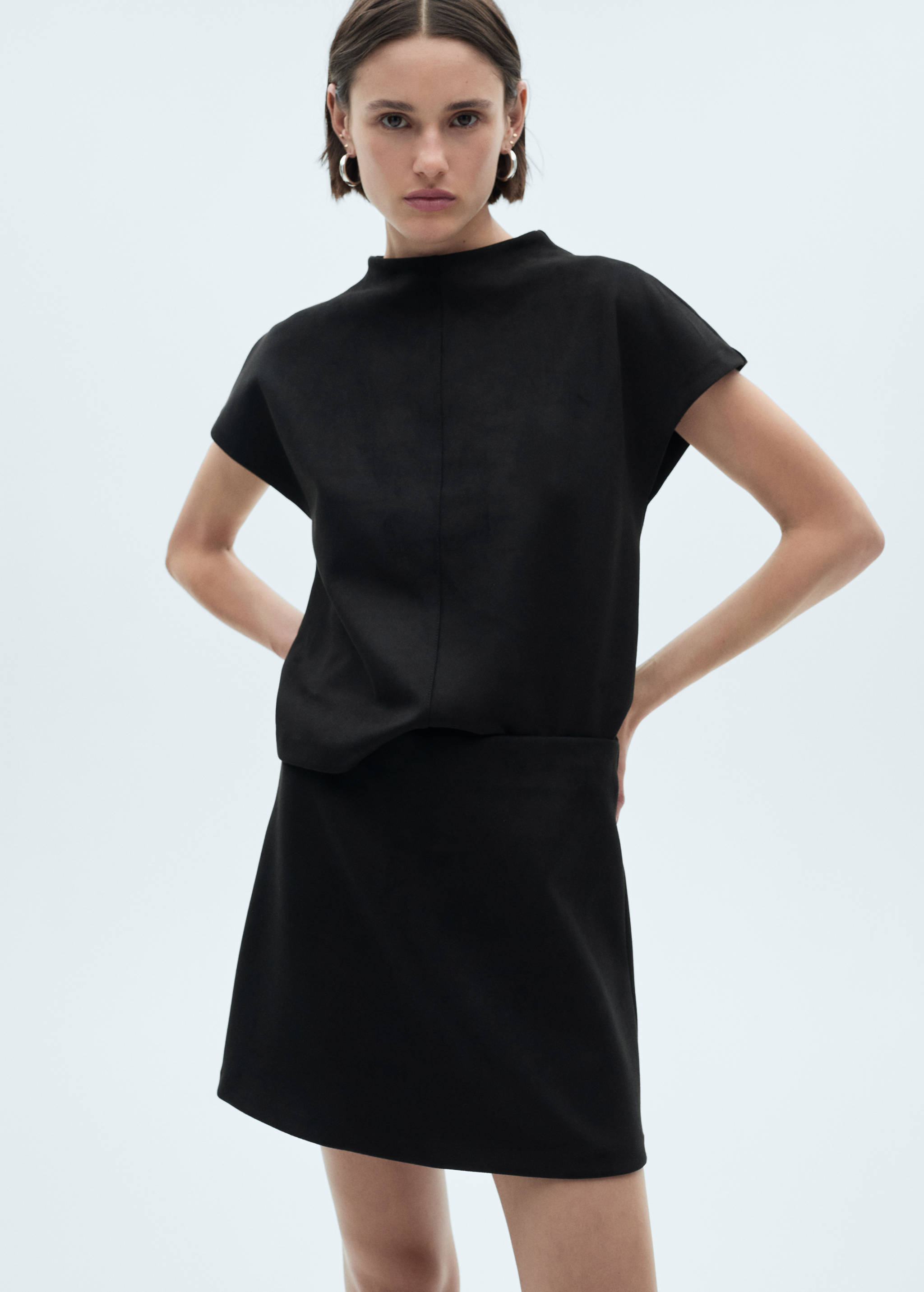 Faux-suede mini skirt - Details of the article 1