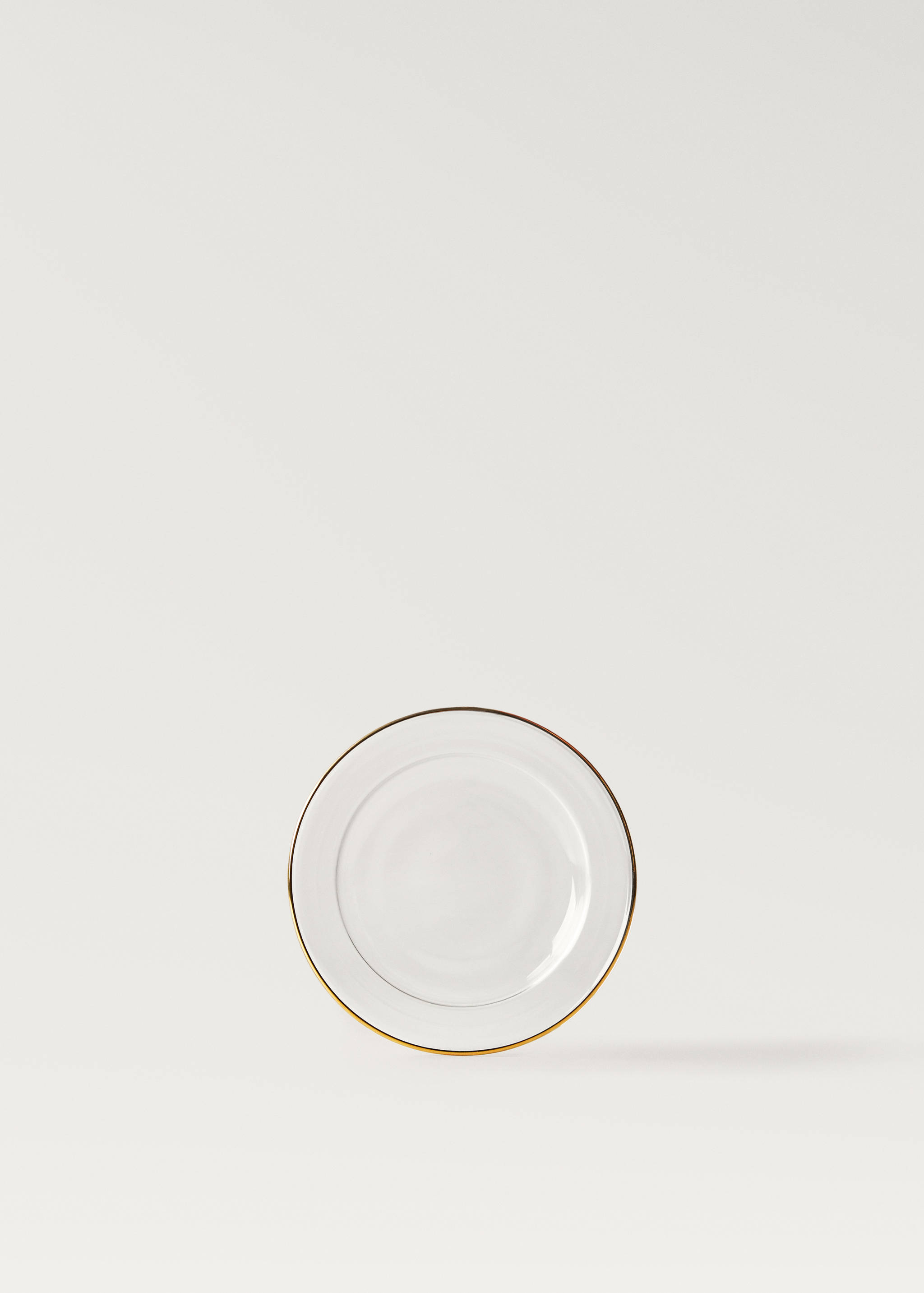 Teller aus Borosilikat mit Goldrand - Artikel ohne Model