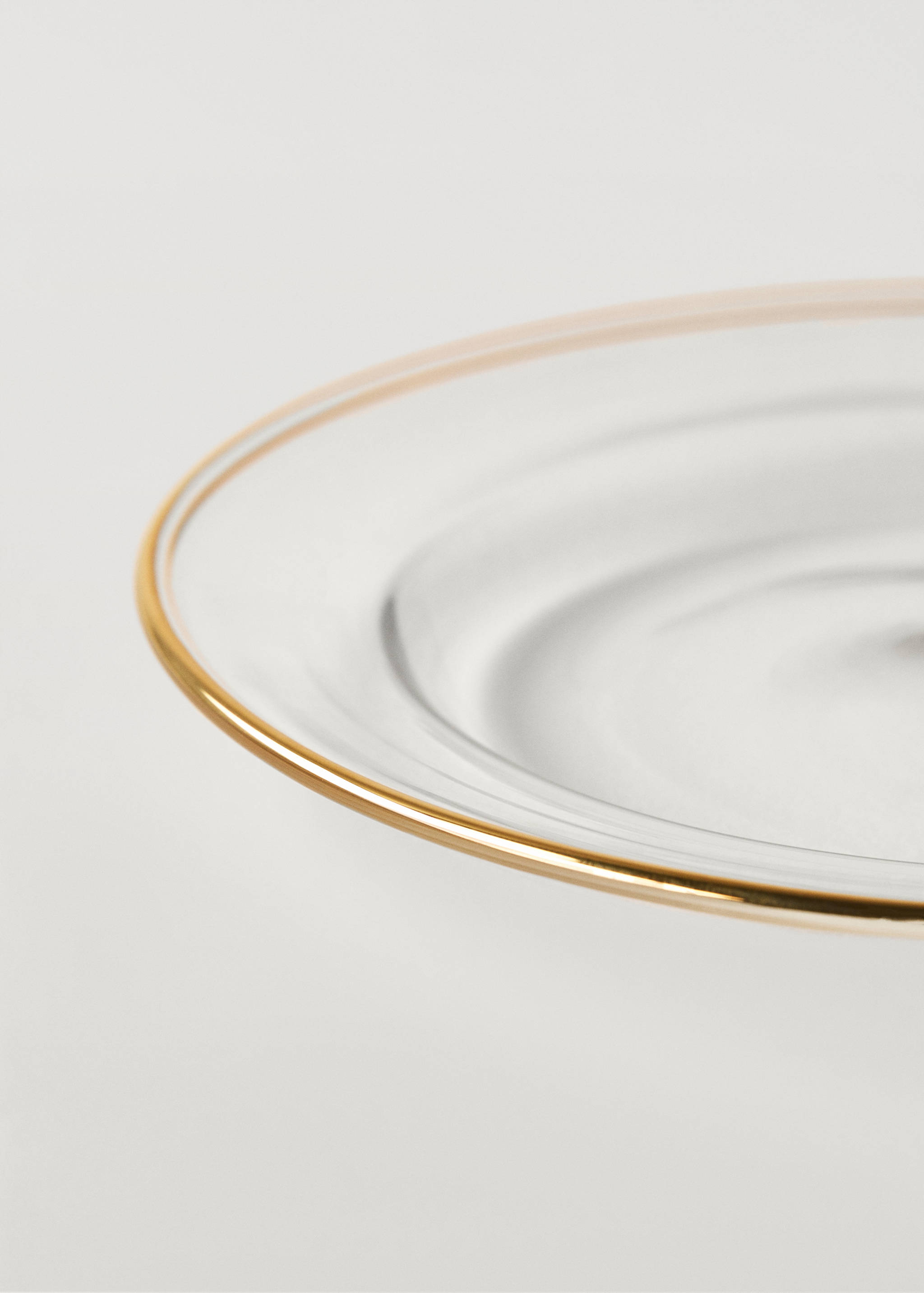 Teller aus Borosilikat mit Goldrand - Detail des Artikels 1