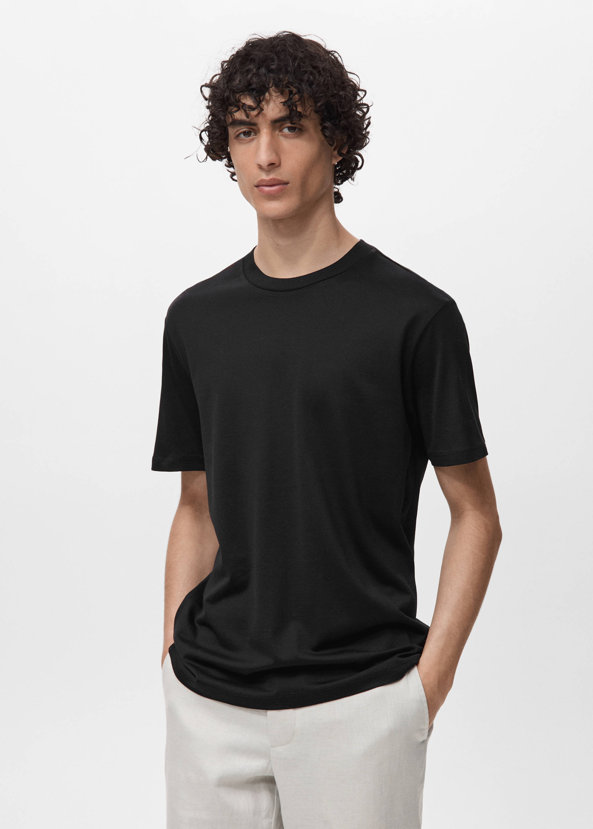 100% cotton T-shirt regular fit - Medium plane