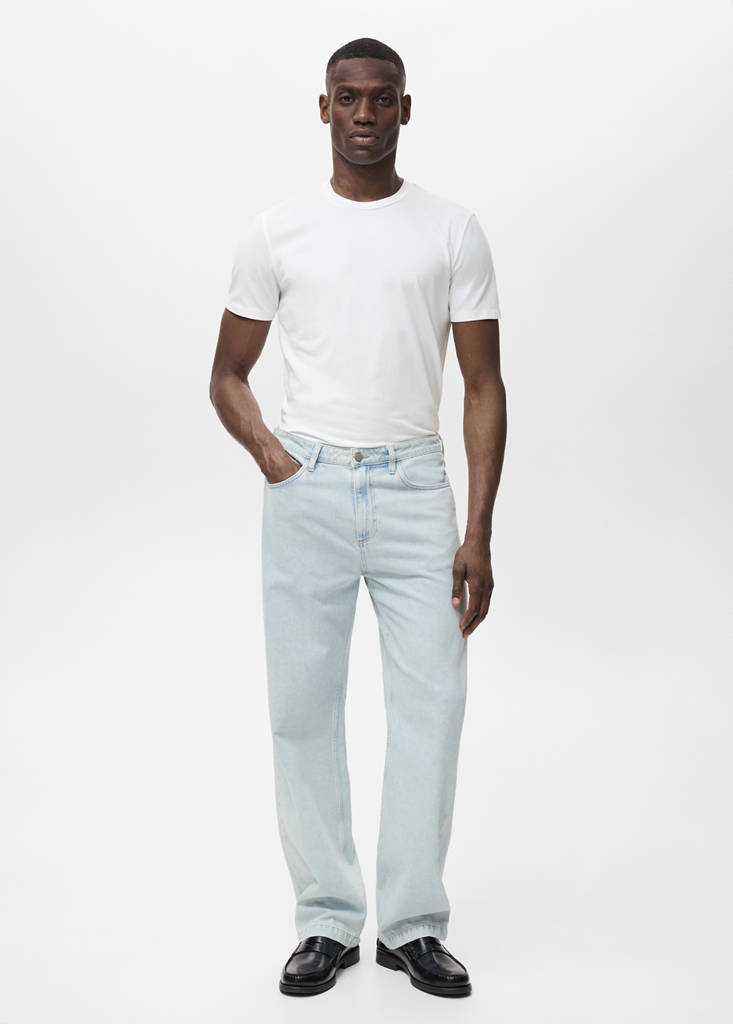 Stretch cotton T-shirt — White