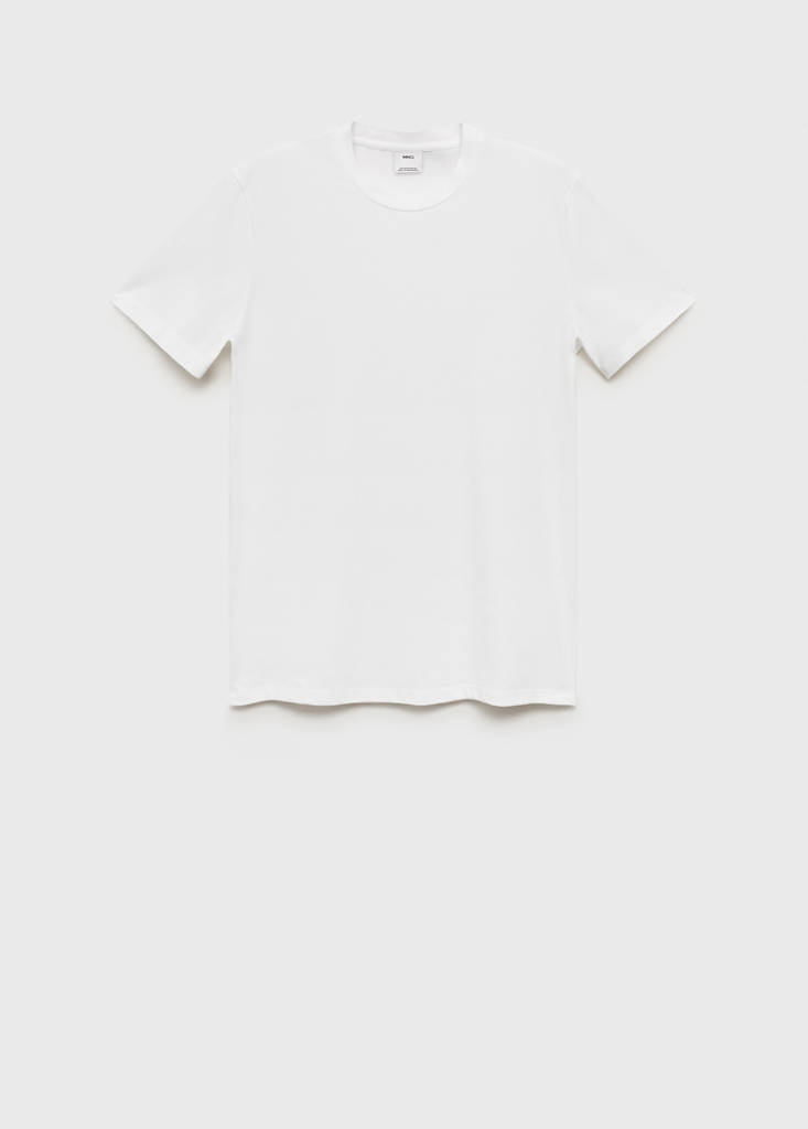 Stretch cotton T-shirt — White