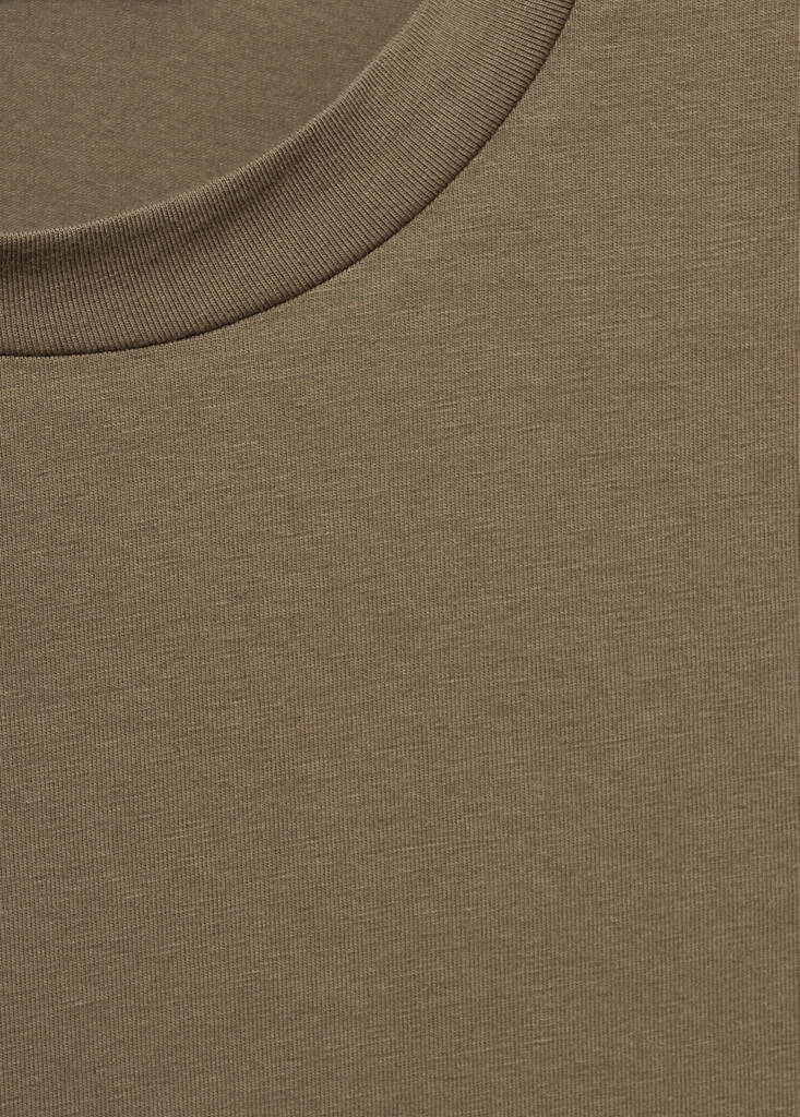 Stretch cotton T-shirt — Mink Grey