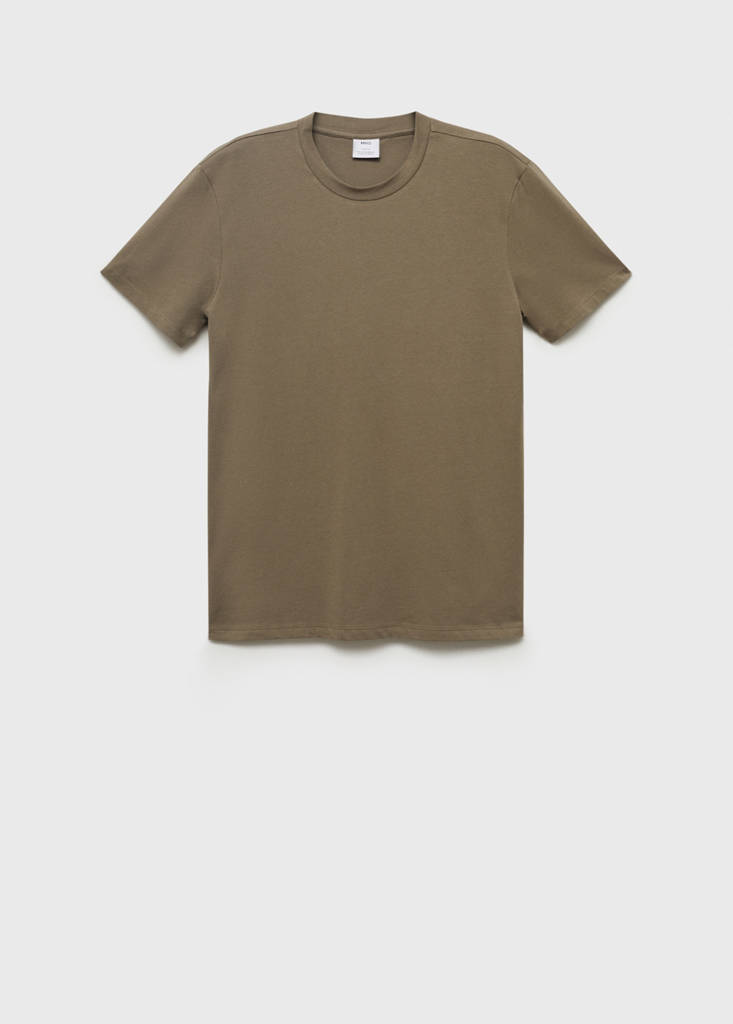 Stretch cotton T-shirt — Mink Grey