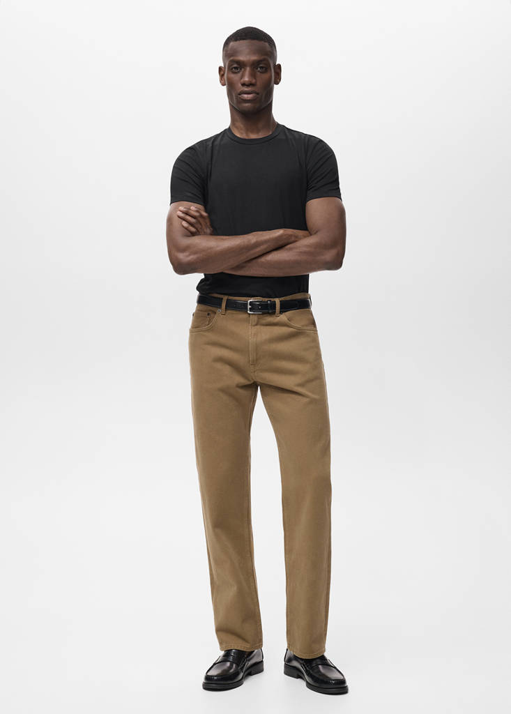 Stretch cotton T-shirt — Black