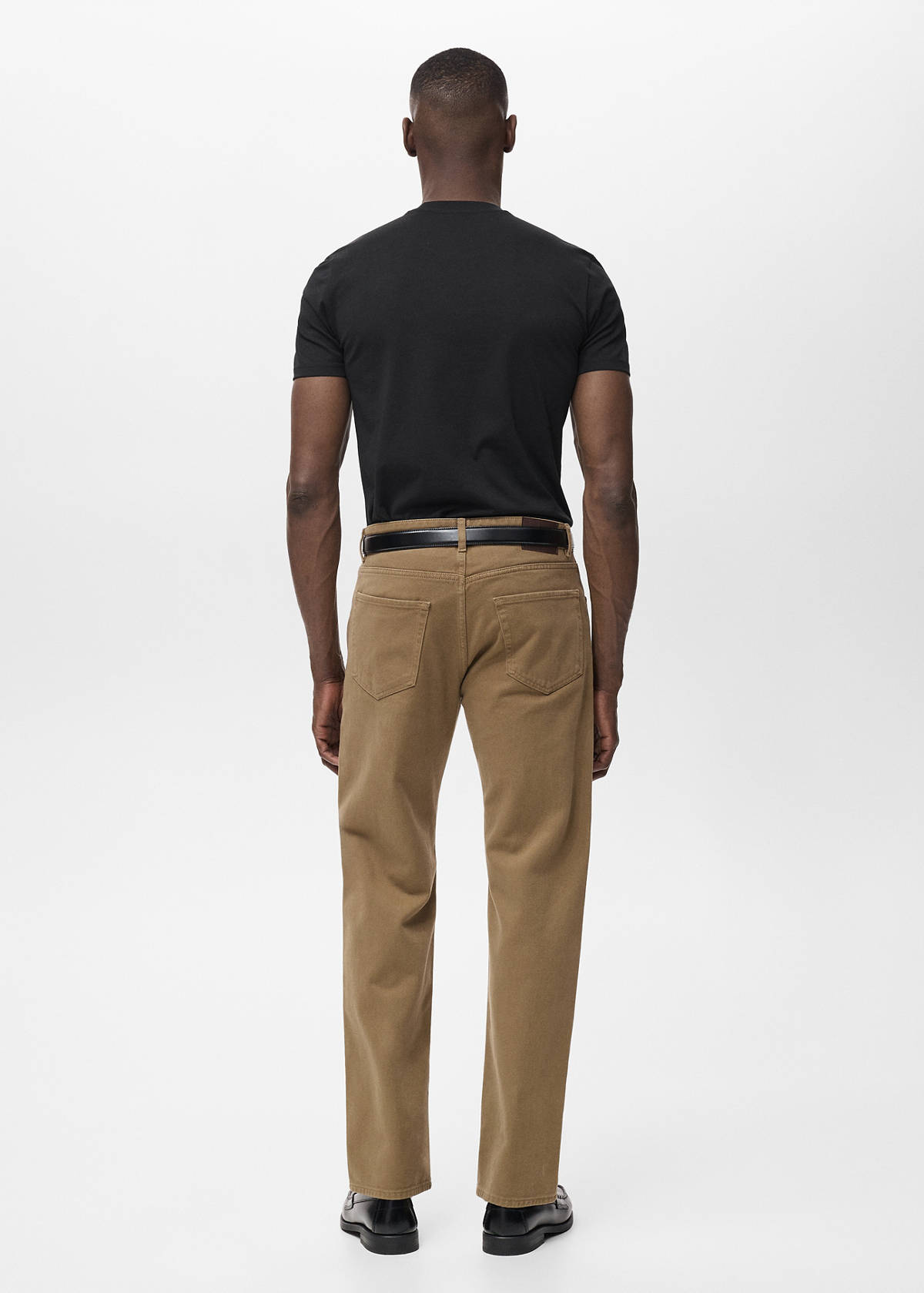 Stretch cotton T-shirt — Black