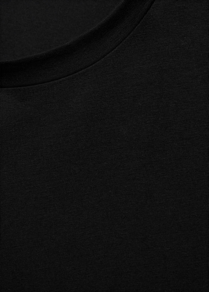 Stretch cotton T-shirt — Black