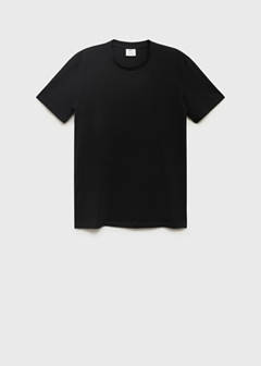 Stretch cotton T-shirt — Black 6