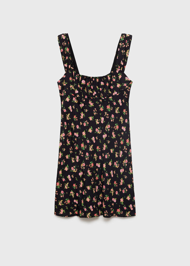 Gathered neckline dress — Pink