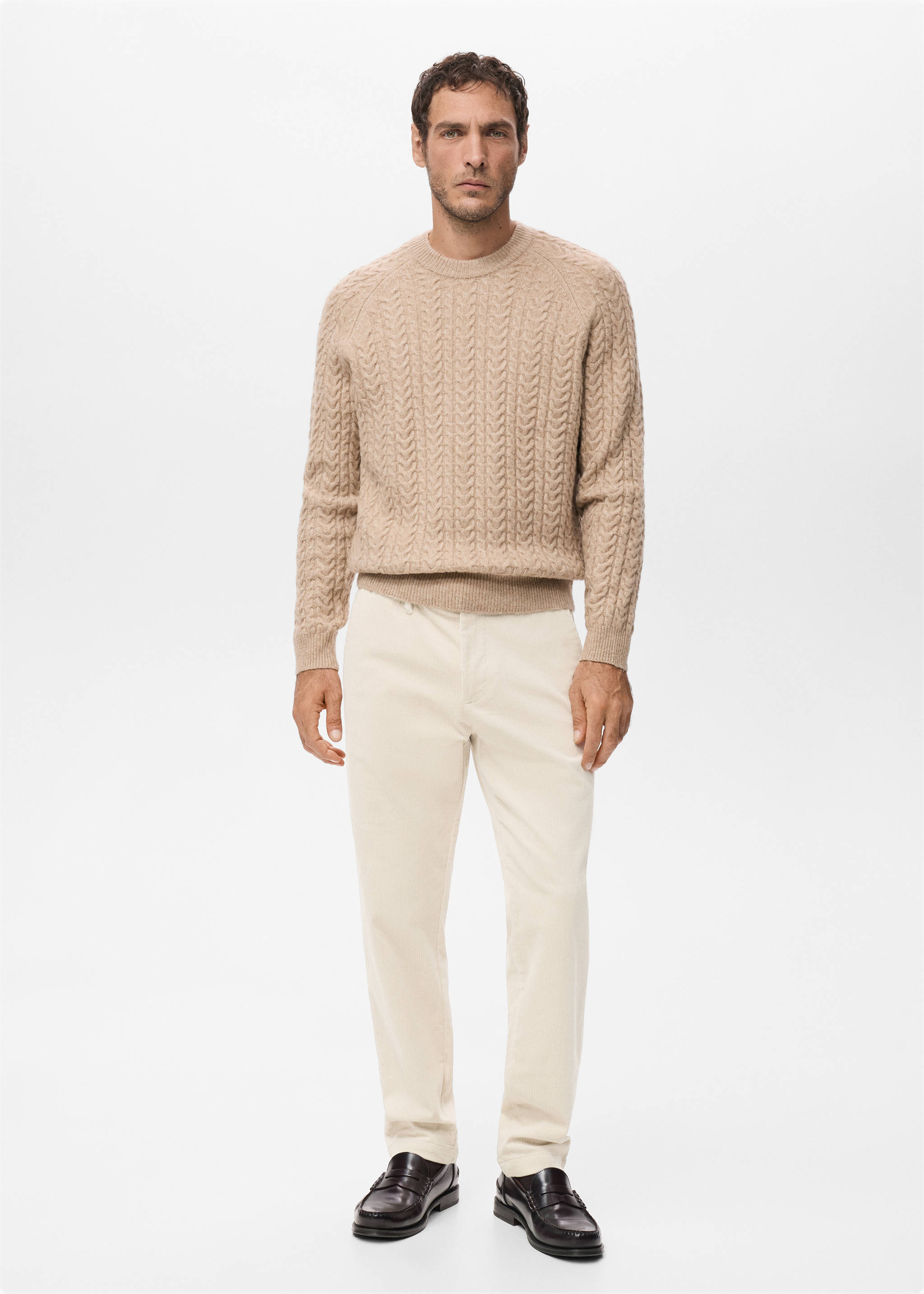 Corduroy slim-fit trousers - General plane