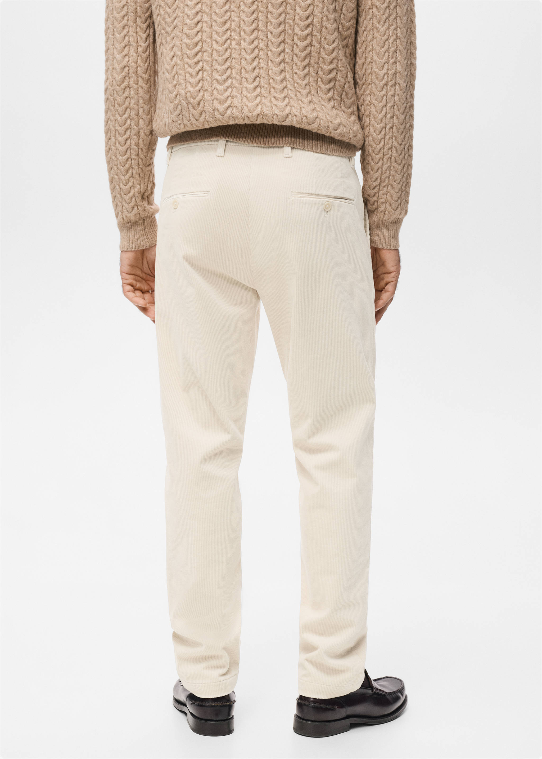 Corduroy slim-fit trousers - Reverse of the article