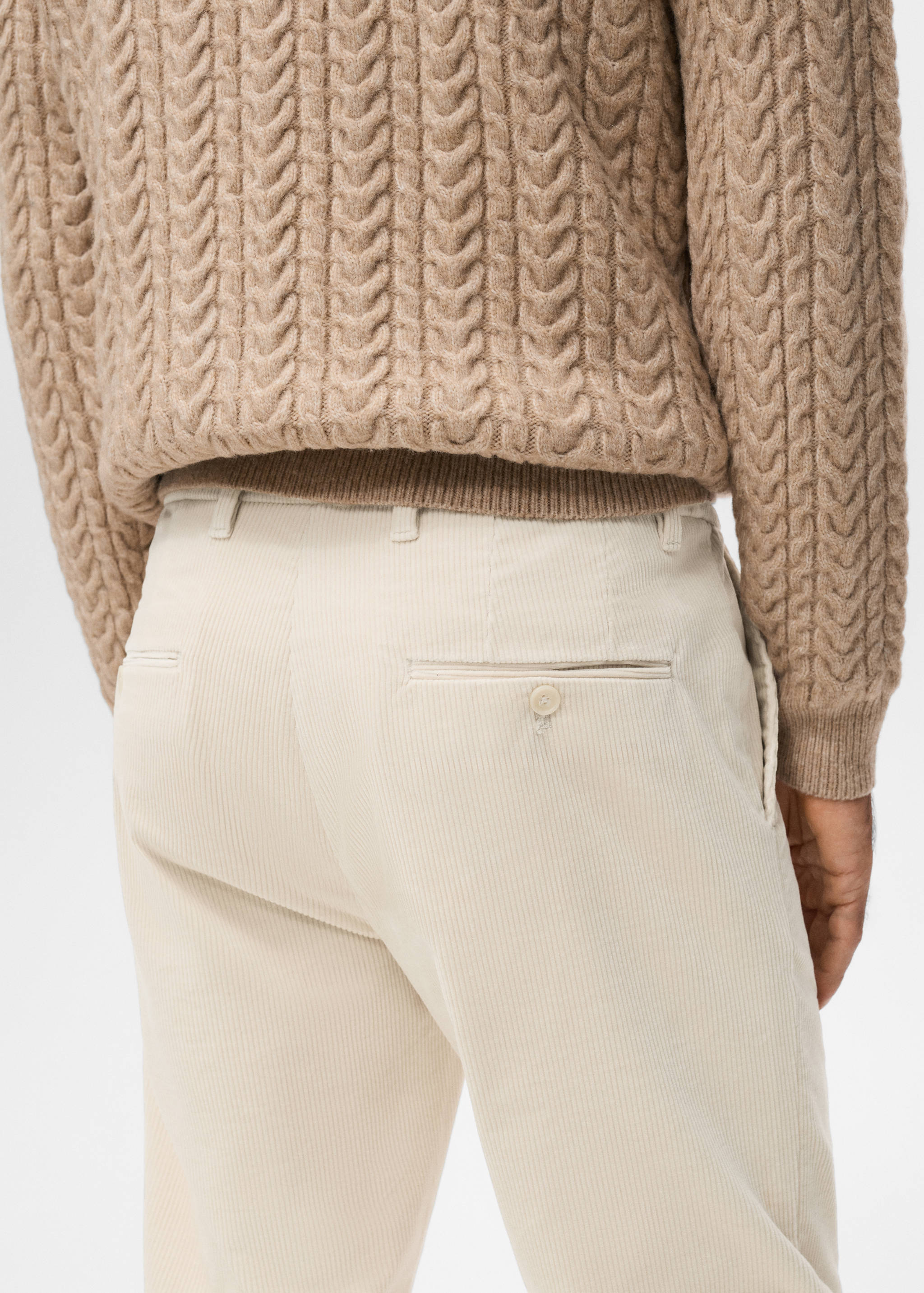 Corduroy slim-fit trousers - Details of the article 2