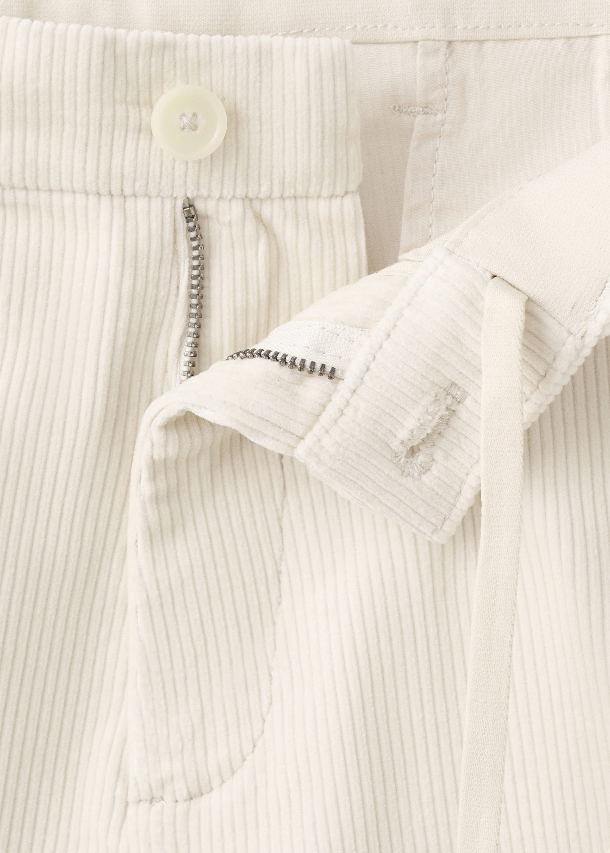 Corduroy slim-fit trousers - Details of the article 0