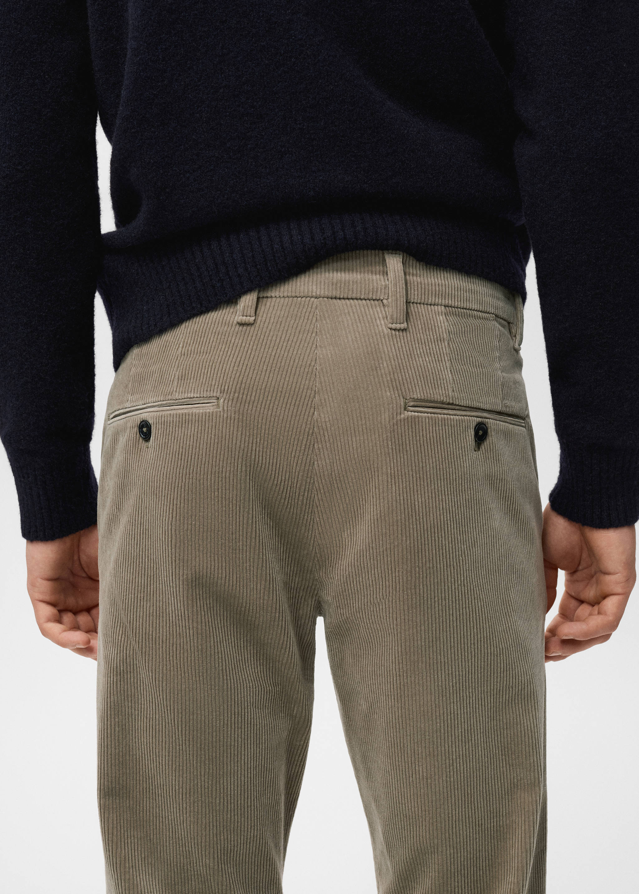 Corduroy slim-fit trousers - Details of the article 6