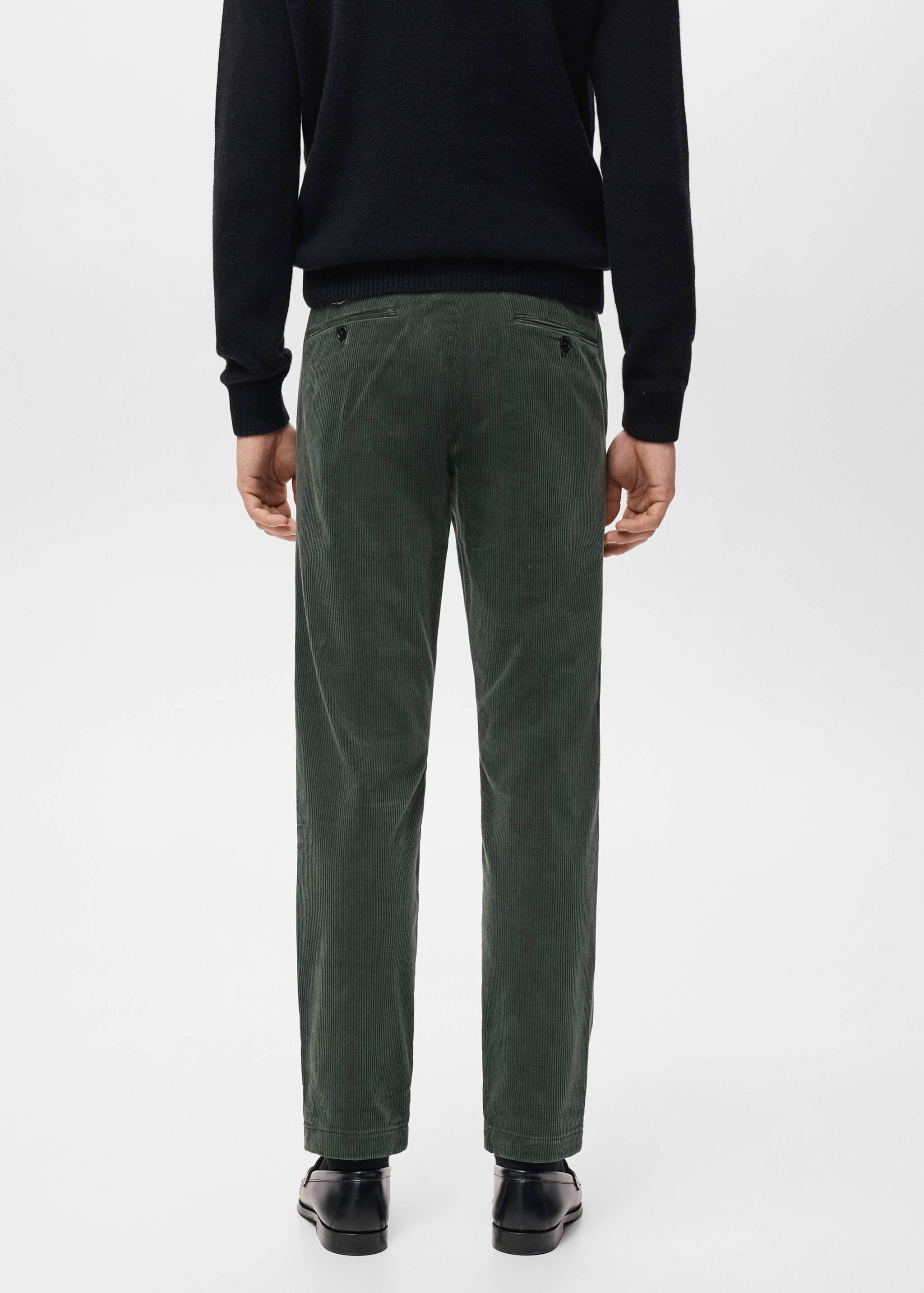 Corduroy slim-fit trousers - Reverse of the article