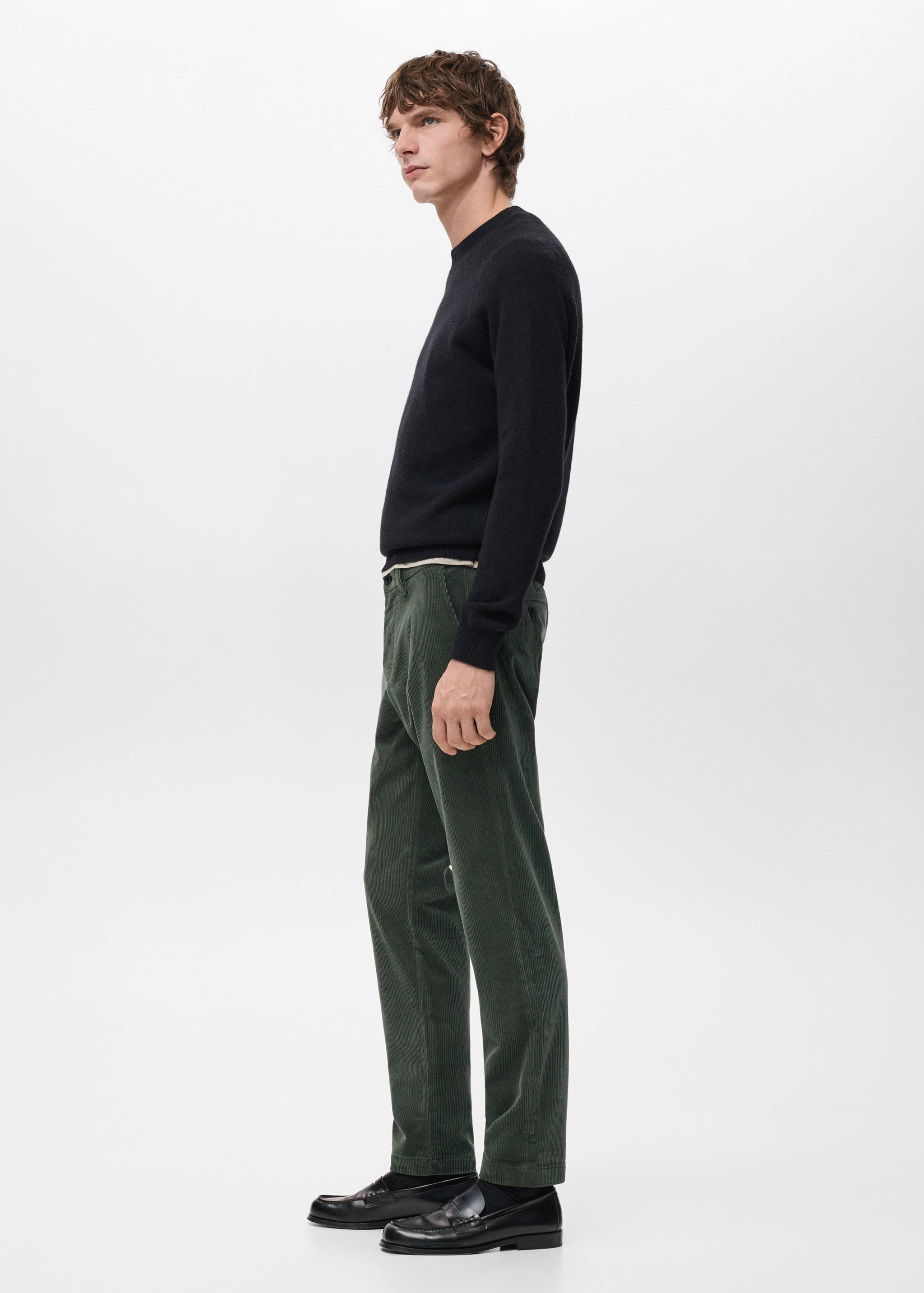 Corduroy slim-fit trousers - Details of the article 2