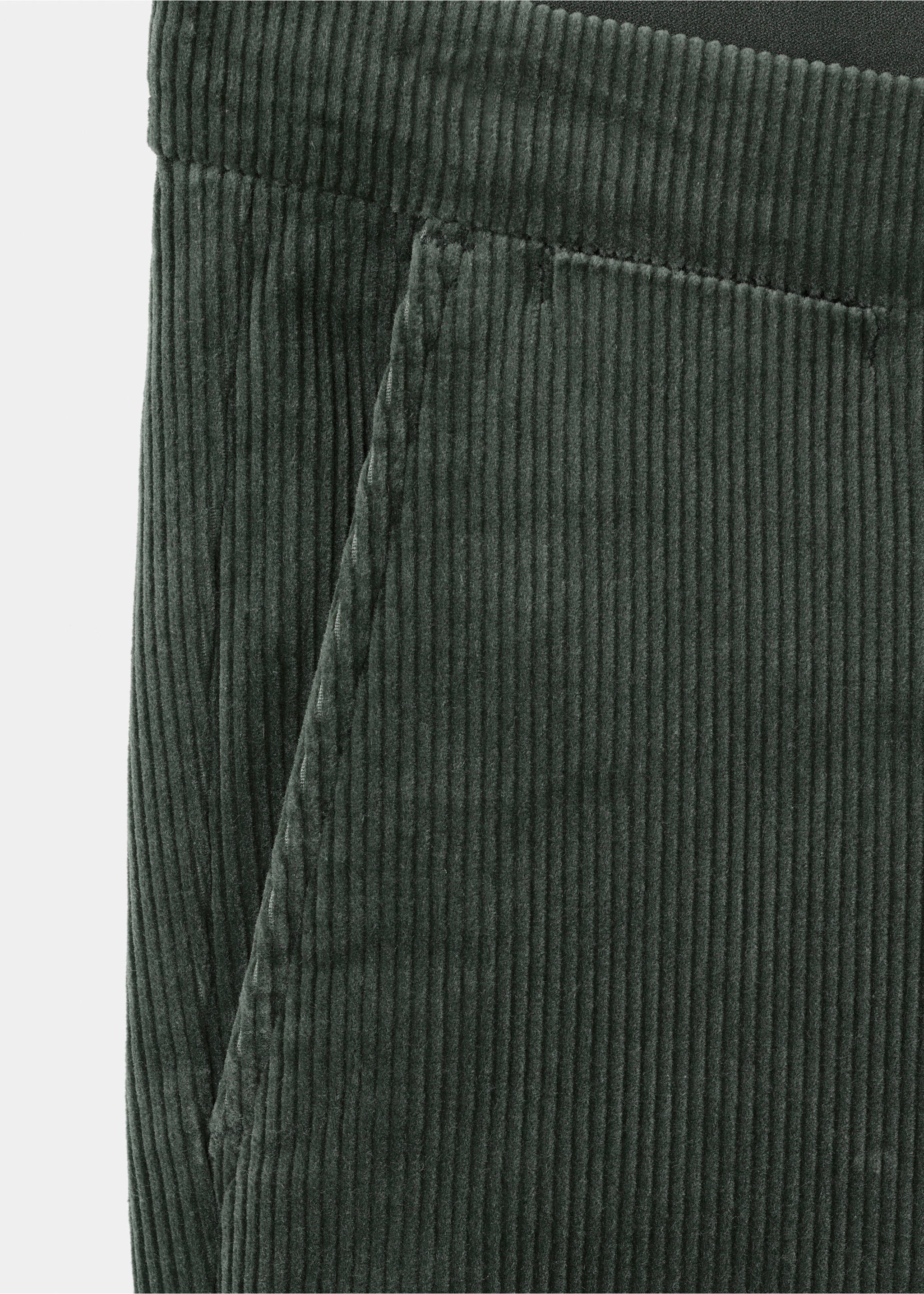 Corduroy slim-fit trousers - Details of the article 0, Khaki. Ref: 27001195-00.