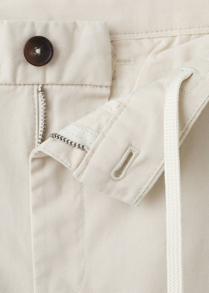 Prato slim fit cropped chinos — Ecru