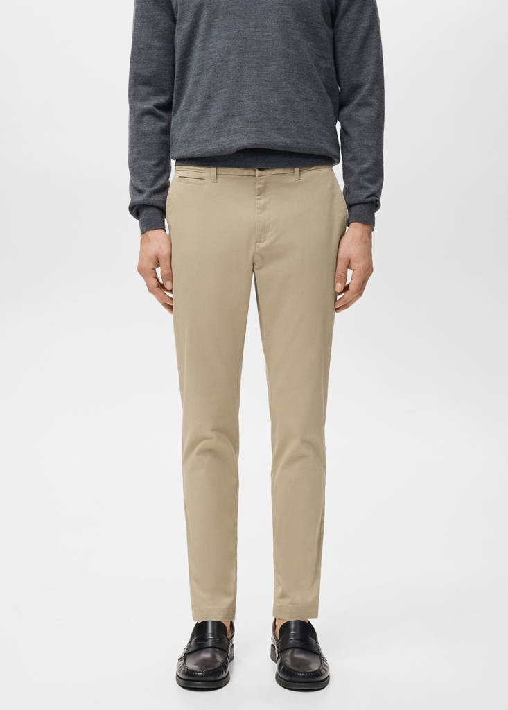 Prato slim fit cropped chinos — Beige
