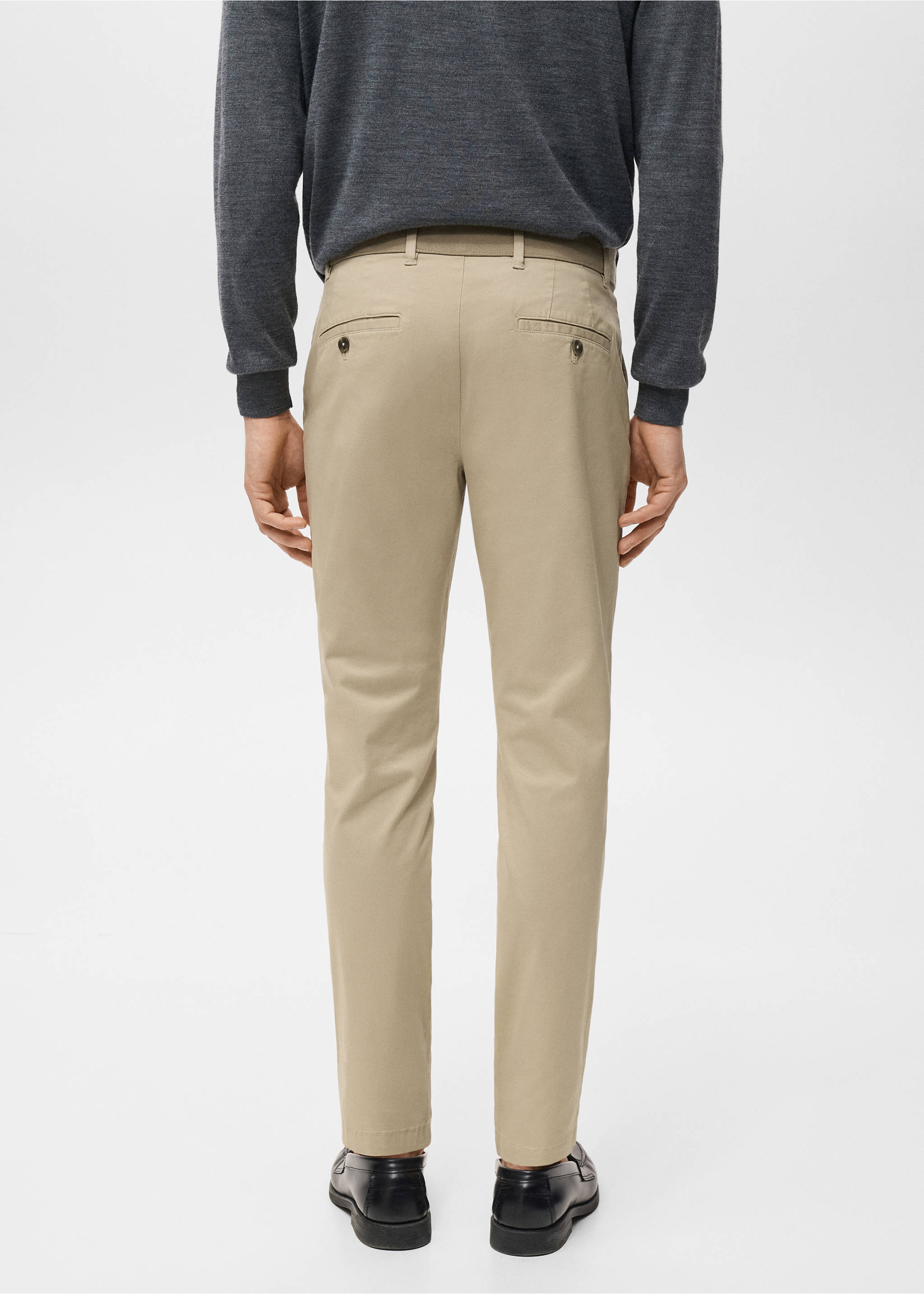Pantalon Prato chino super slim fit cropped - Verso de l’article, Beige. Ref: 27001196-00.