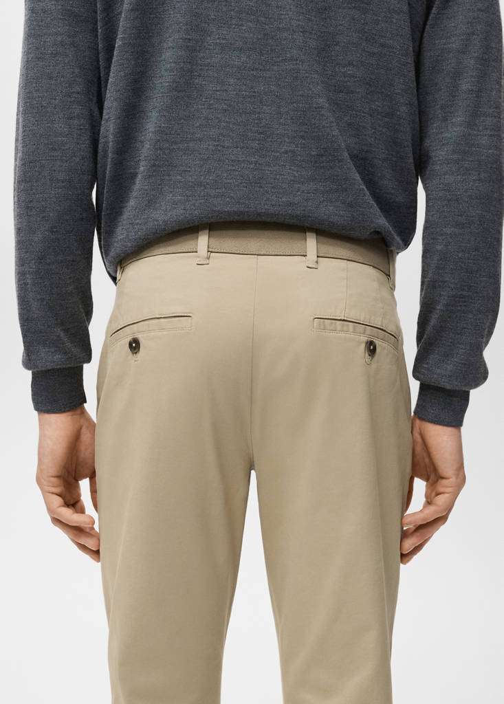 Prato slim fit cropped chinos — Beige