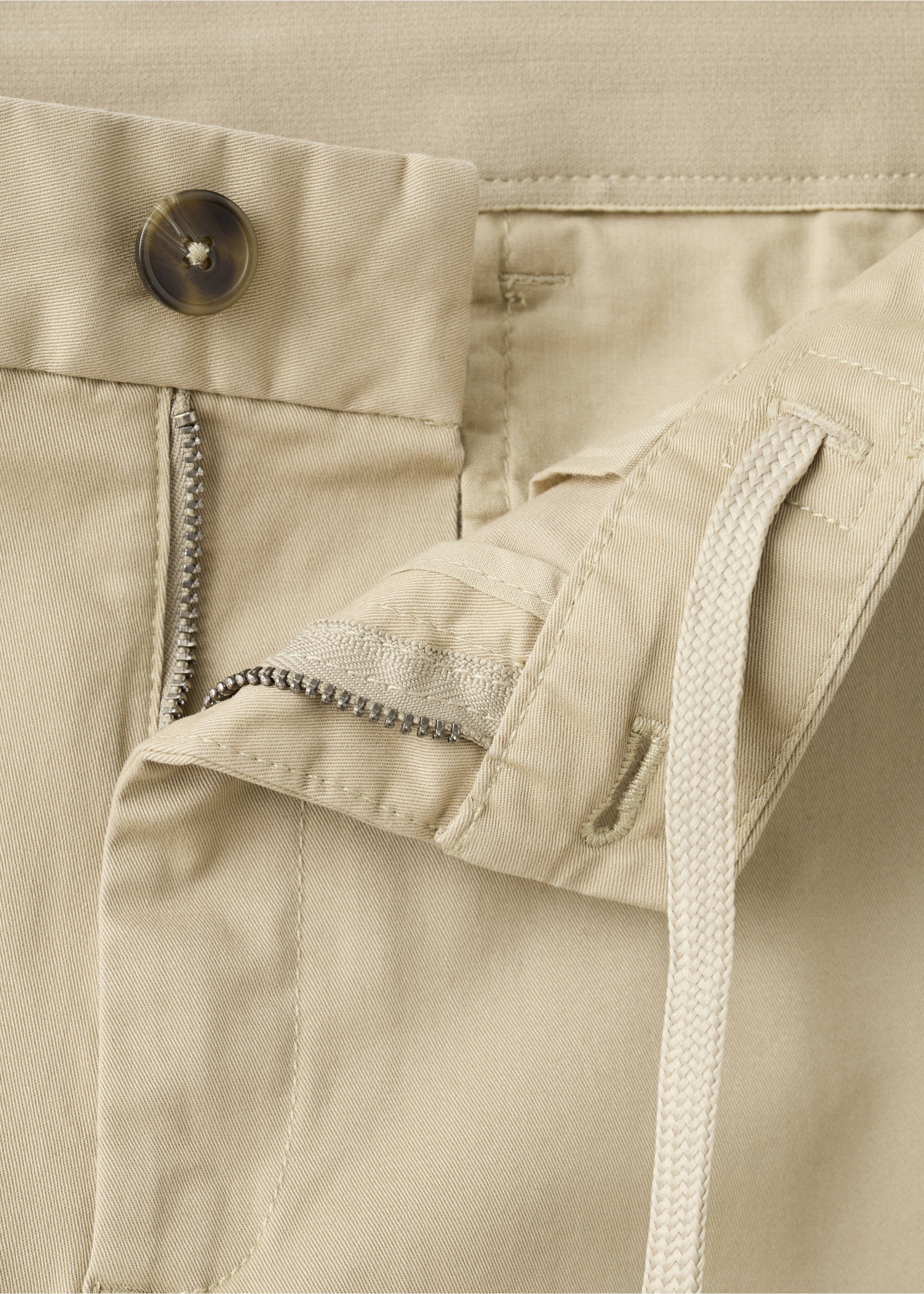 Pantalon Prato chino super slim fit cropped - Détail de l'article 8, Beige. Ref: 27001196-00.