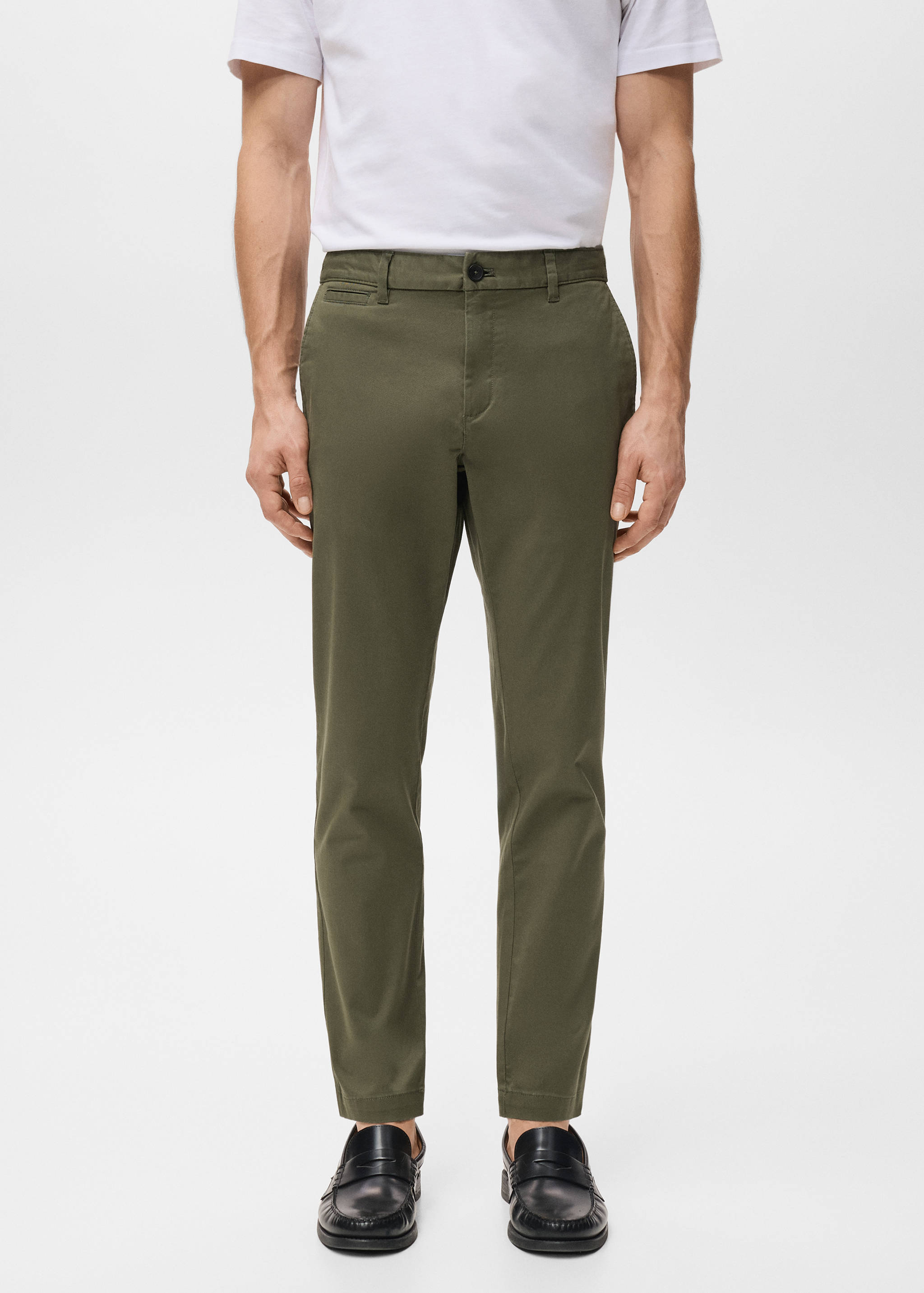 Pantalón Prato chino super slim fit cropped - Plano medio