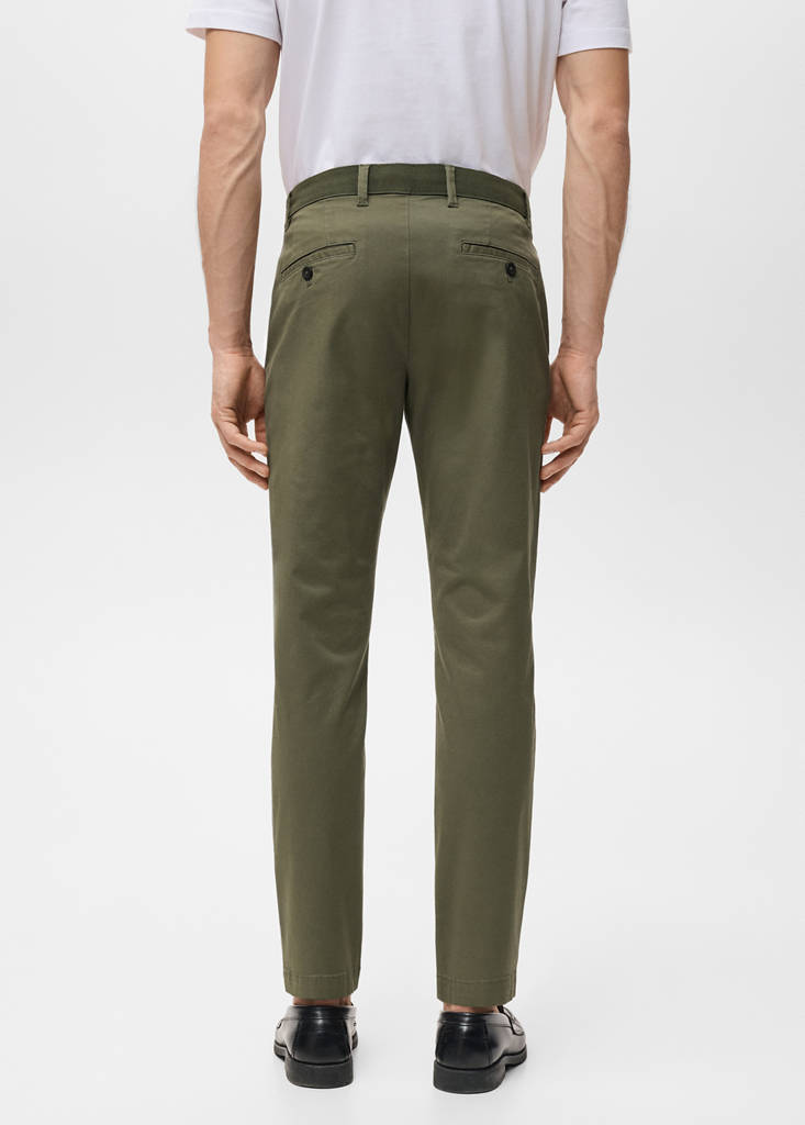 Prato slim fit cropped chinos — Khaki