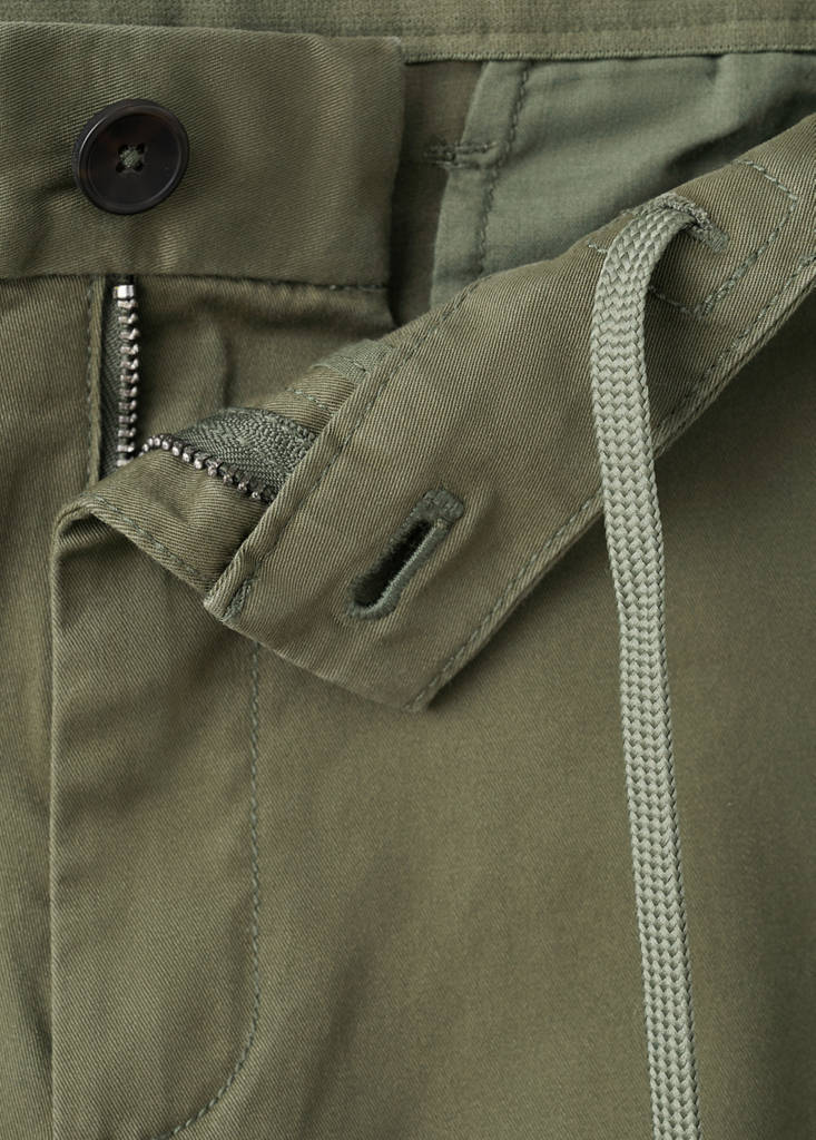 Prato slim fit cropped chinos — Khaki
