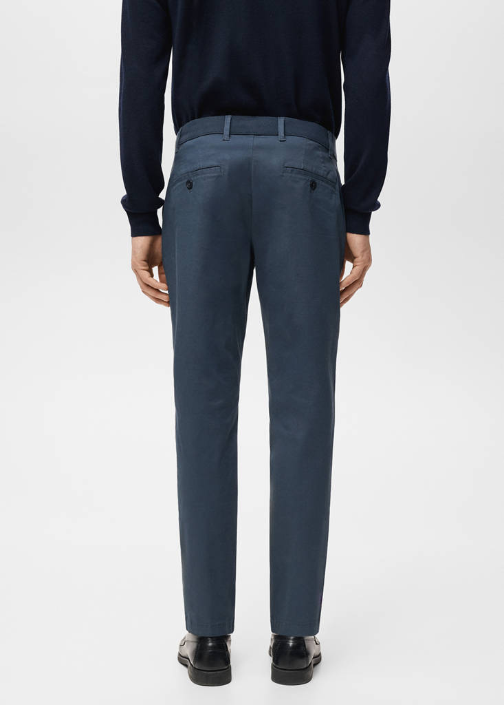 Prato slim fit cropped chinos — Indigo Blue
