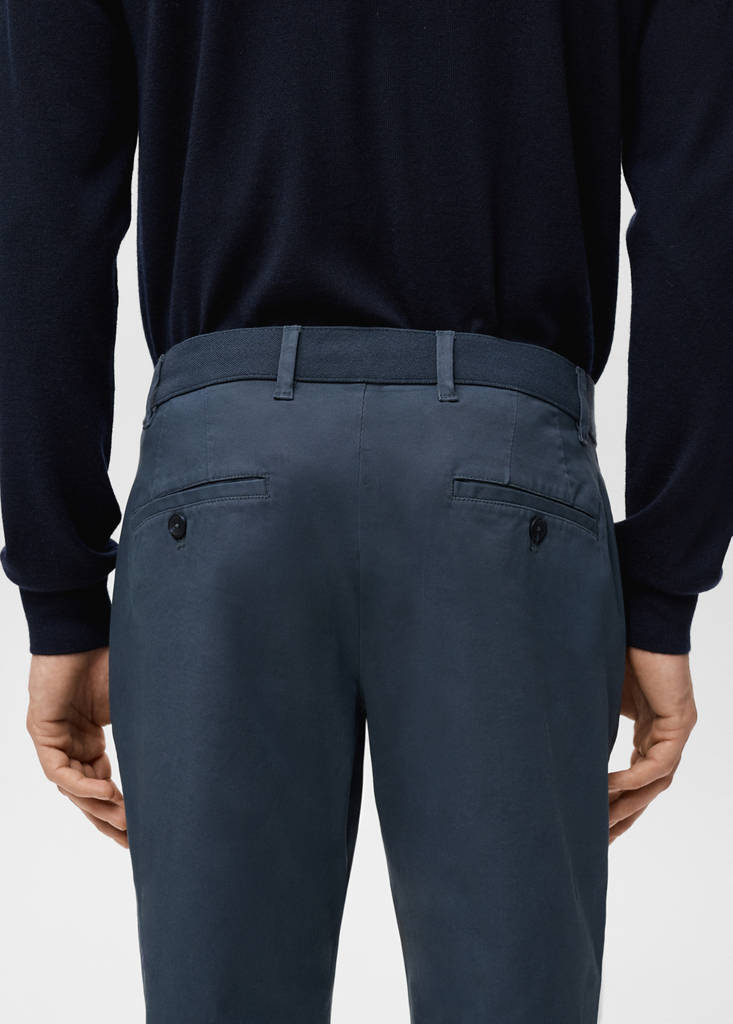 Prato slim fit cropped chinos — Indigo Blue