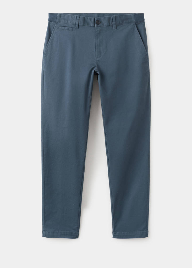 Prato slim fit cropped chinos — Indigo Blue