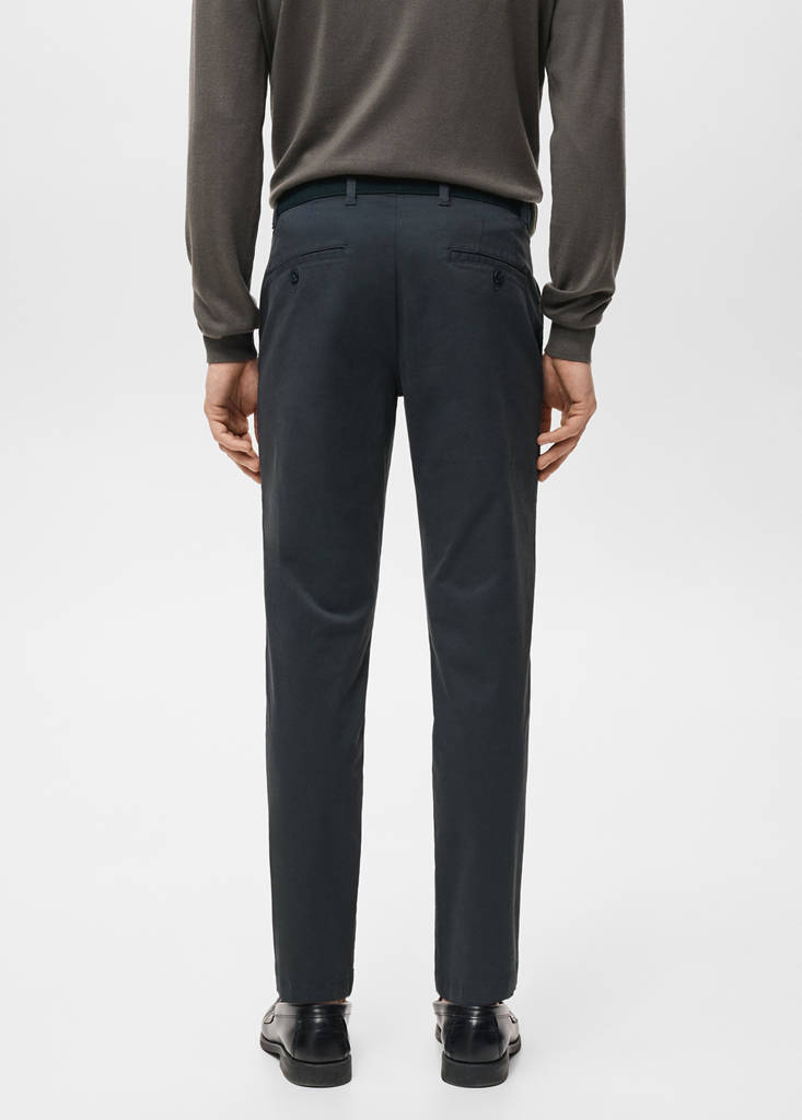 Prato slim fit cropped chinos — Dark Navy
