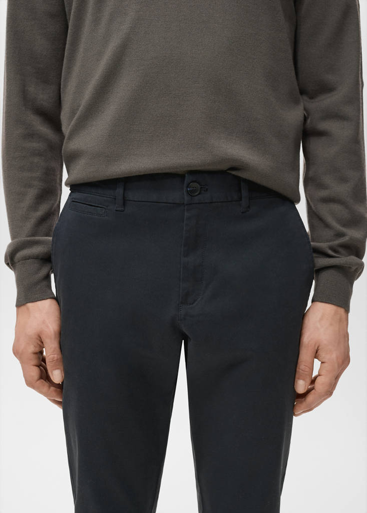 Prato slim fit cropped chinos — Dark Navy