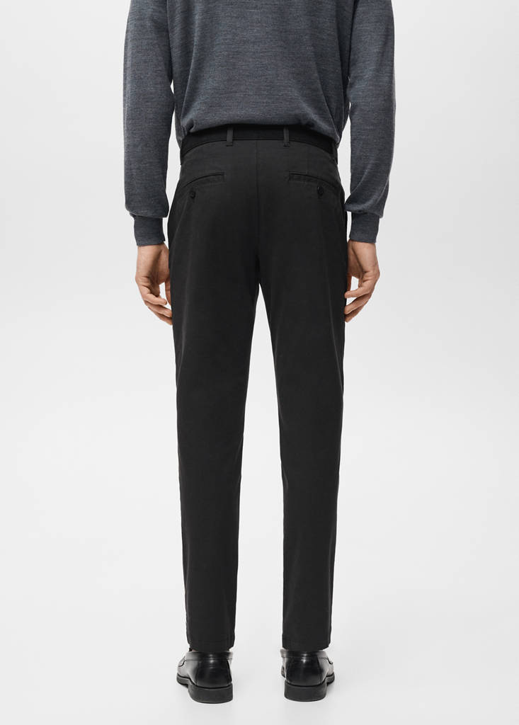 Prato slim fit cropped chinos — Black