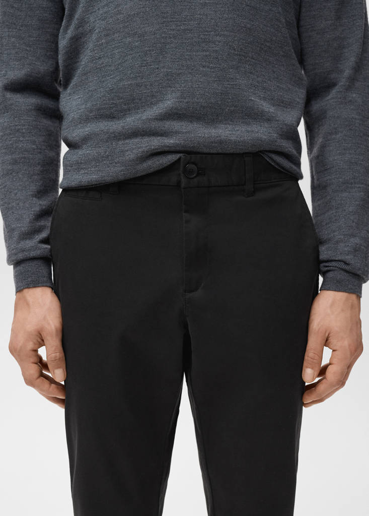 Prato slim fit cropped chinos — Black